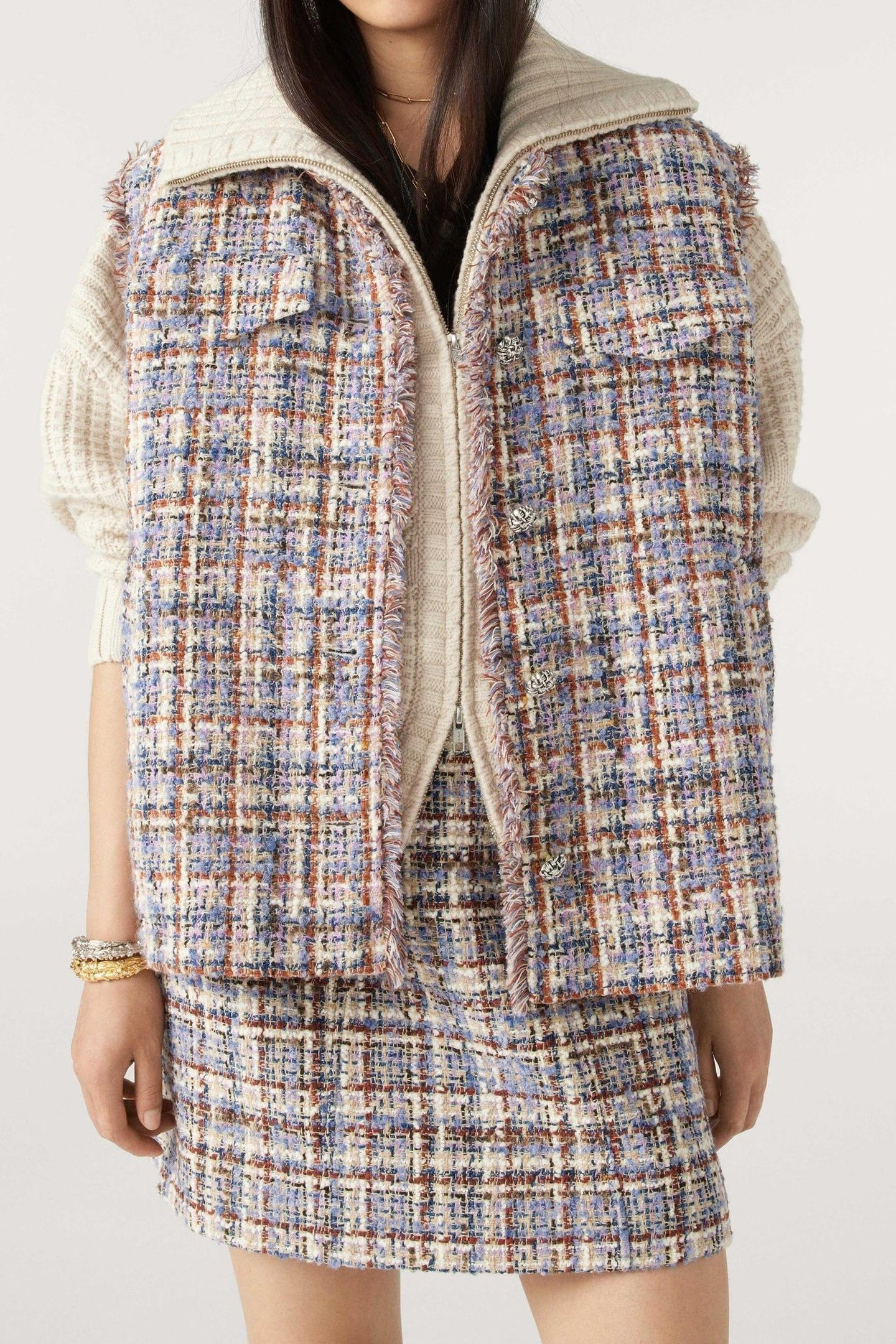 BA&SH Veste Toba Multico Maat: M | Gilets Outlet | Dames