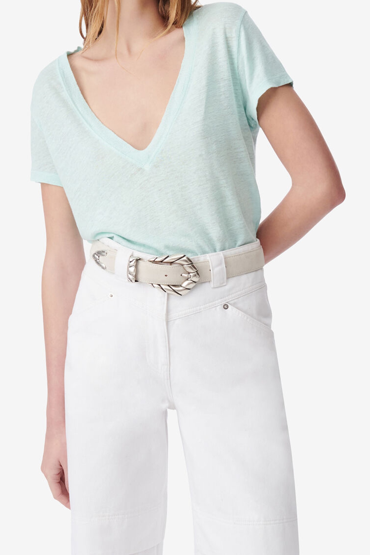 IRO Paris Rodeo T-shirt Aqua Maat: S | Tops Outlet | Dames | Groen