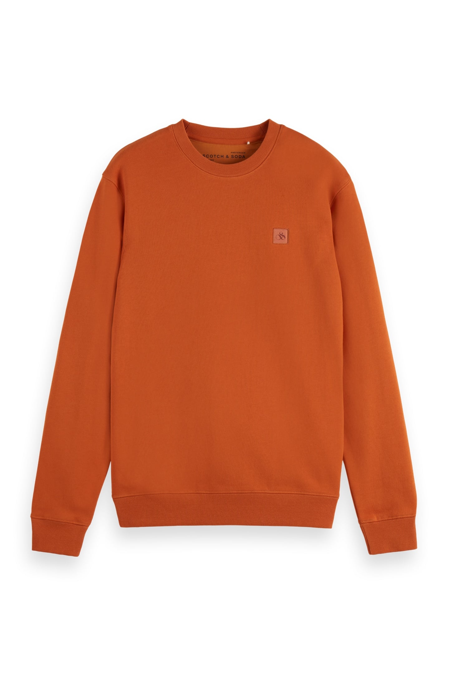 Scotch & Soda Regular-fit Logo Sweatshirt Rust Maat: S | Sweaters Outlet | Heren | Oranje