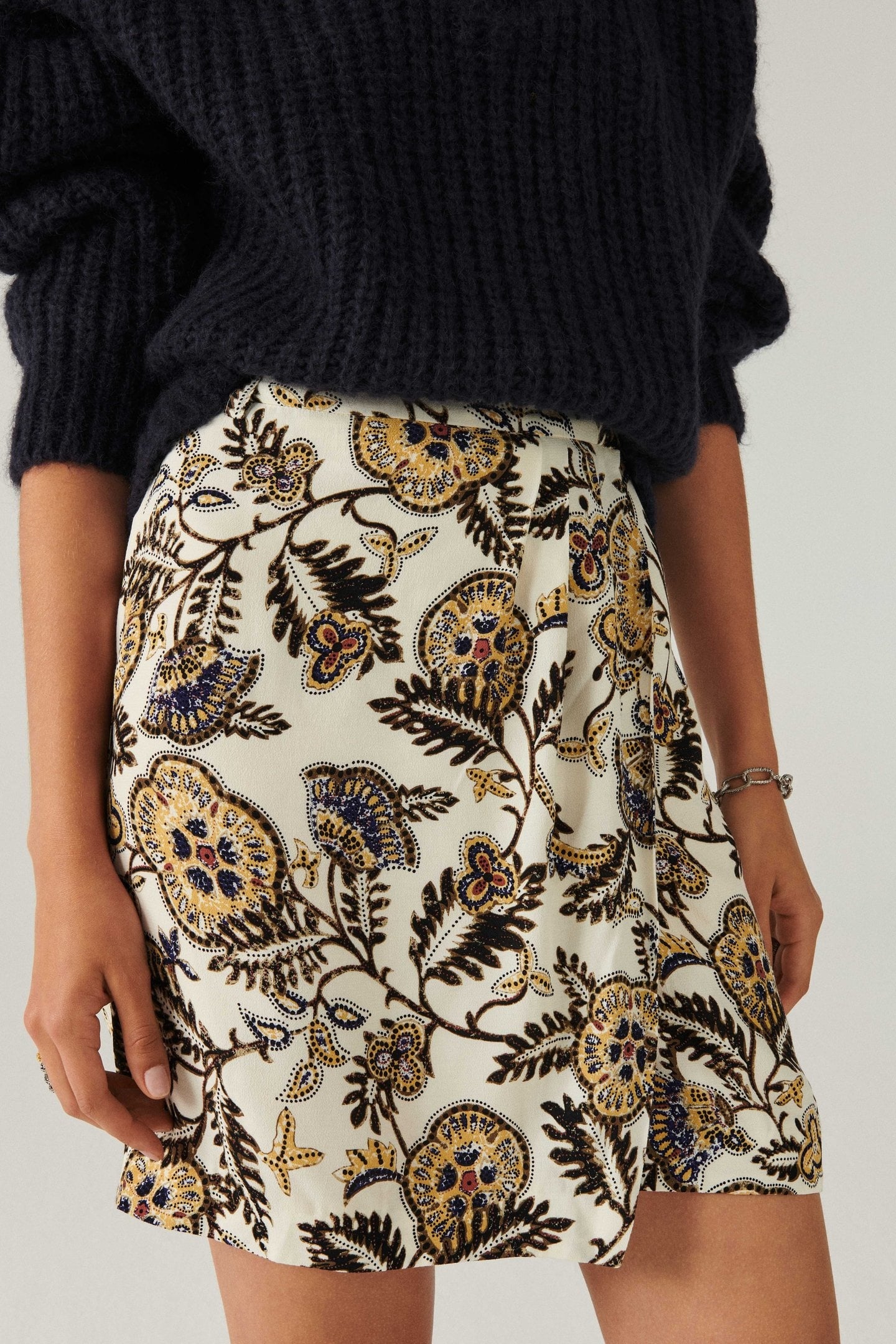 BA&SH Jupe Venise Ecru Maat: L | Mini Rokken Outlet | Dames | Blauw