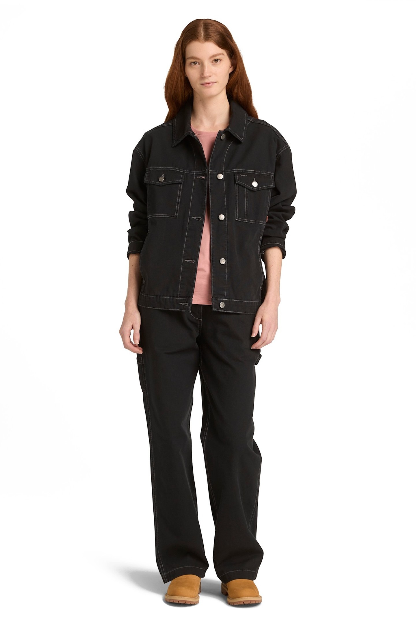 Timberland Canvas Trucker Jacket Black Maat: S | Spijkerjassen Outlet | Dames | Zwart