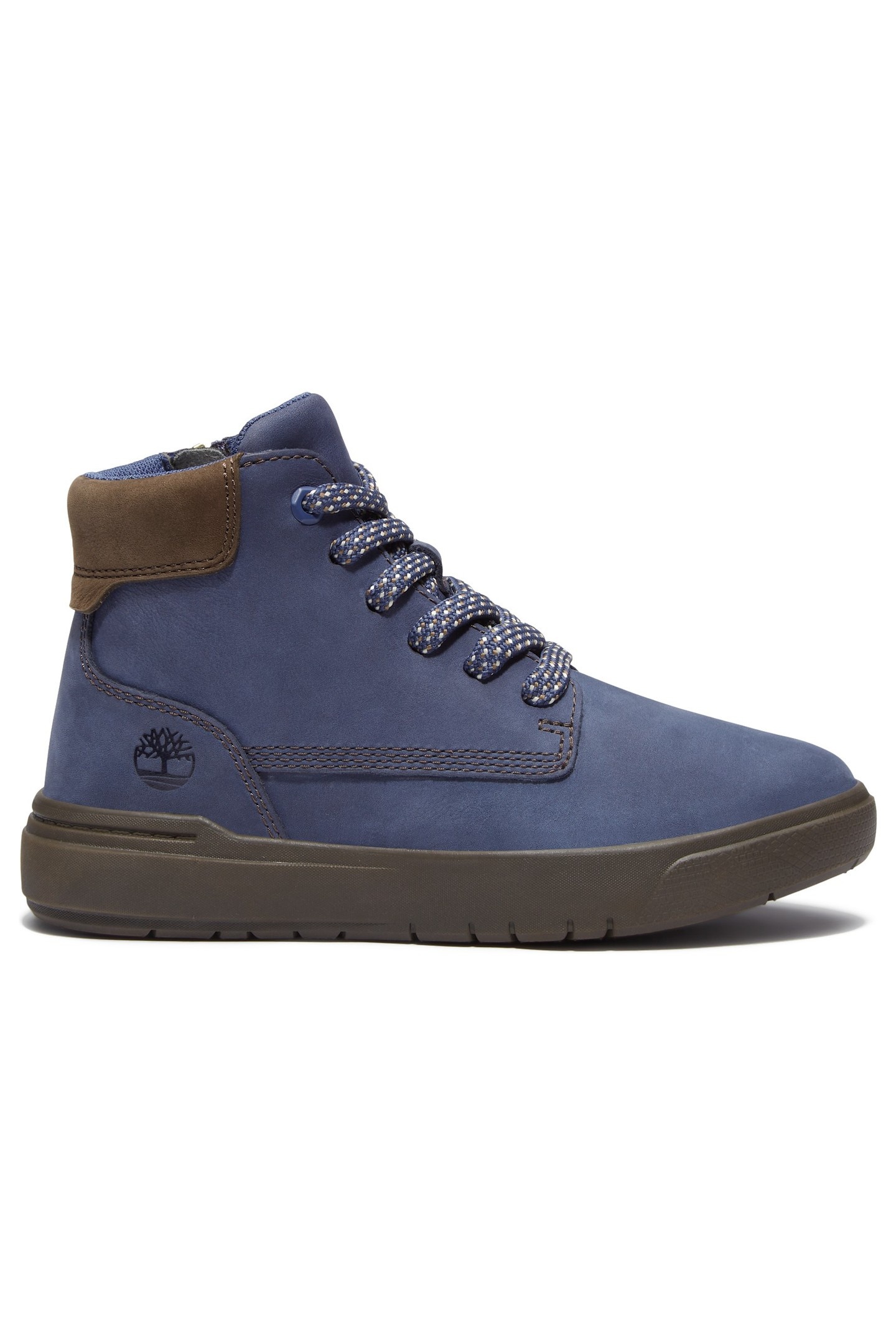 Timberland Mid Lace Up With Zip Sneaker Dk Blu Nubuck Maat: 21 | Schoenen Outlet | kids | Blauw