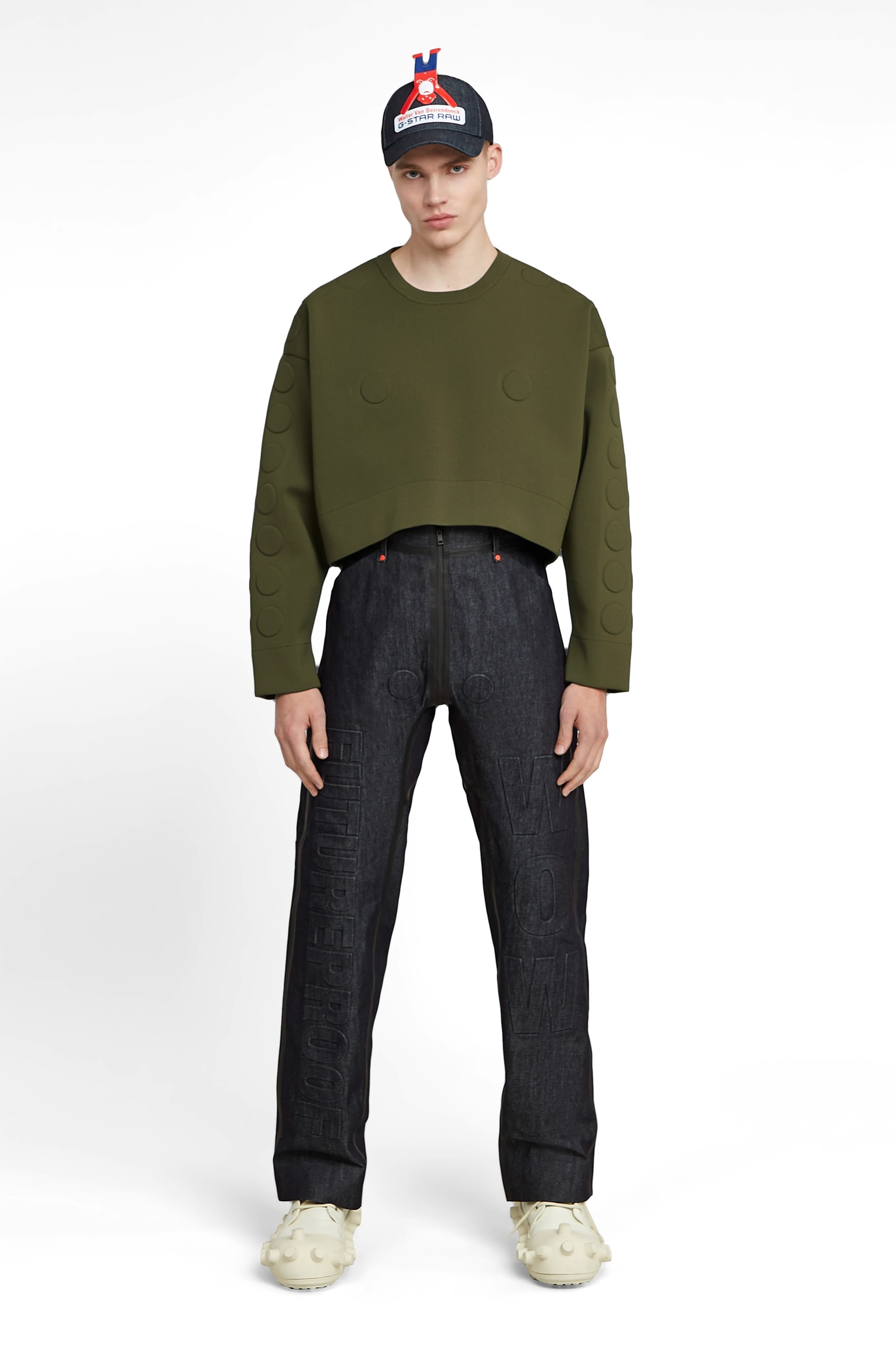 G-Star Gsxwvb Oversized Short Sweat Knit Army Green Maat: XS | Sweaters Outlet | Heren | Groen