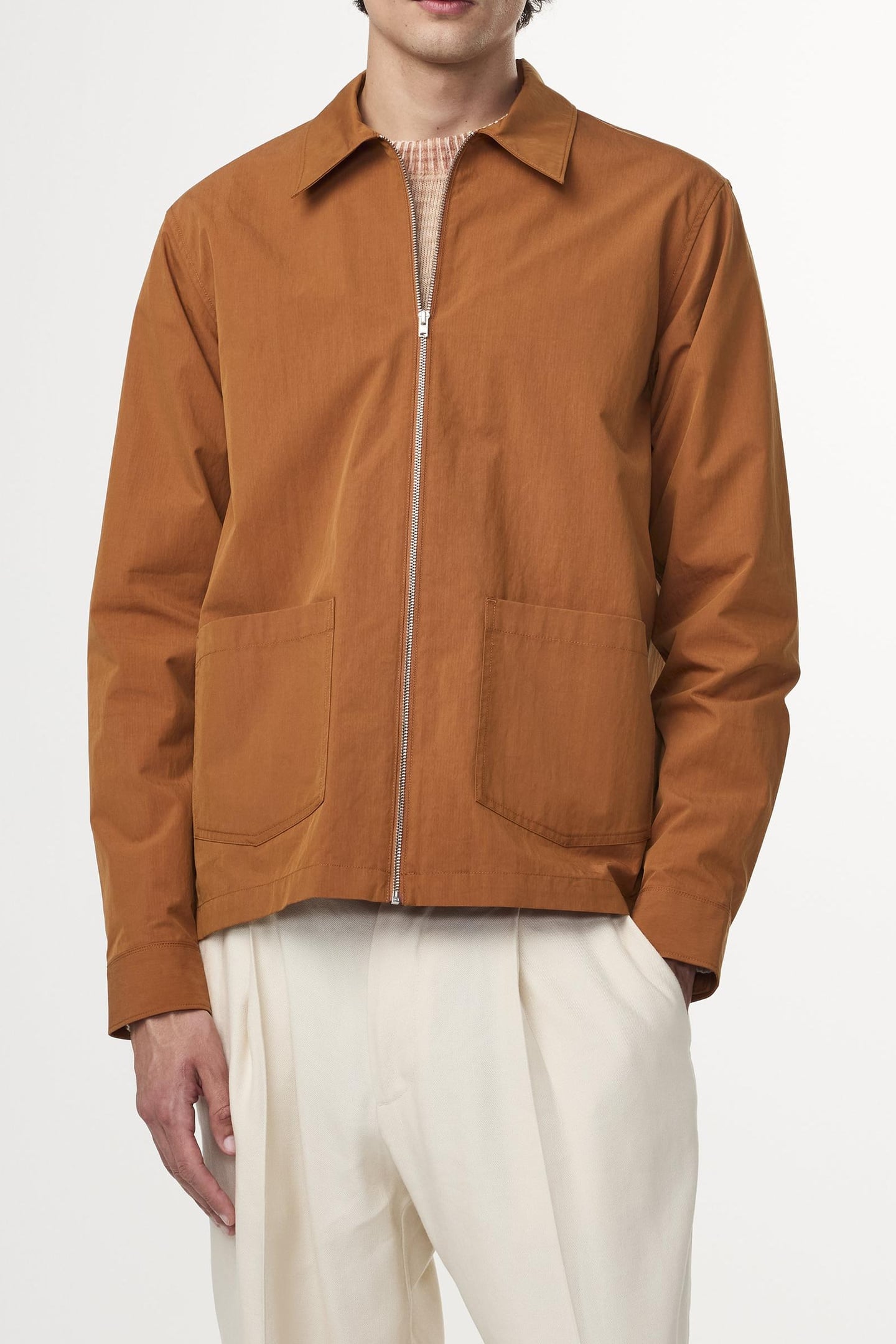 NN.07 Virgil Zip 5024 Hybrid/blazer Caramel Maat: XL | Lichte Jassen Outlet | Heren | Bruin