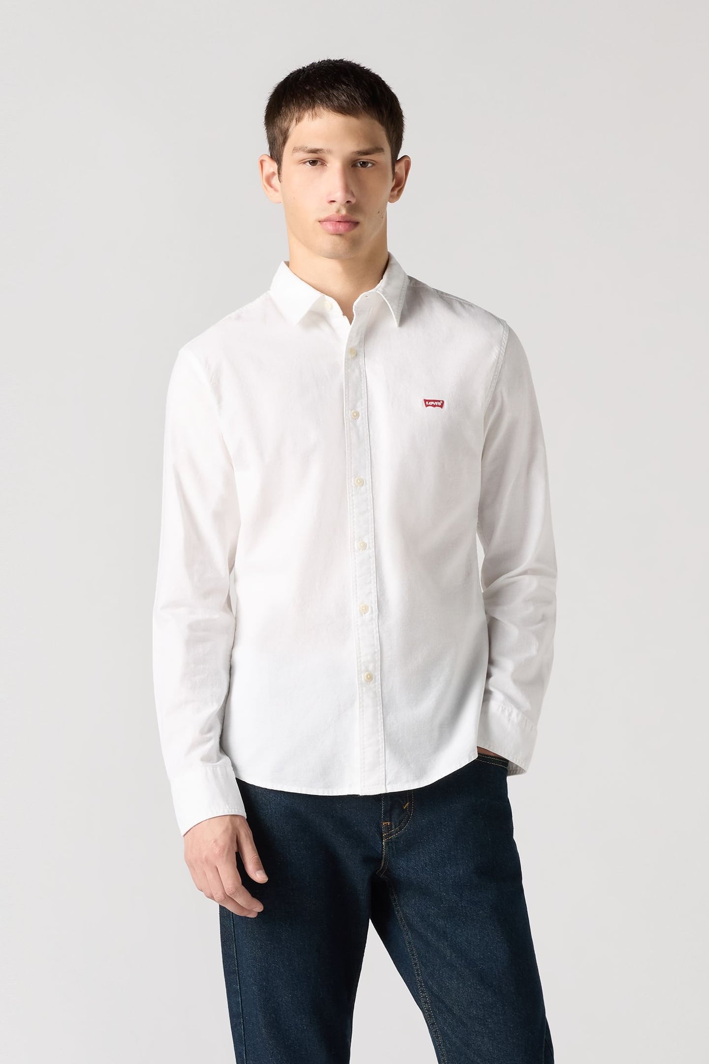 Levi's Battery Housemark Slim Fit Shirt Maat: M | Zakelijke Overhemden Outlet | Heren | Wit