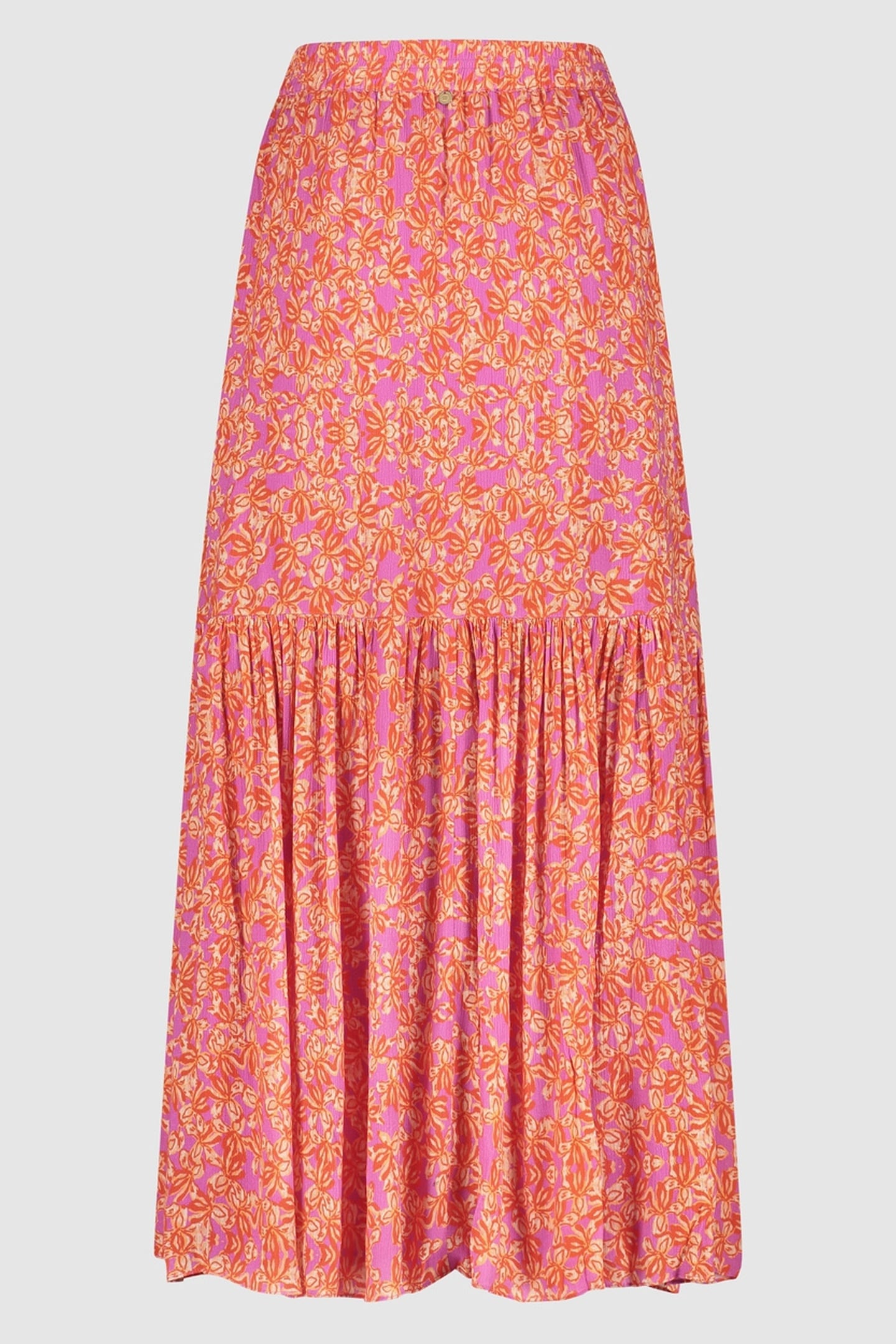 Circle of Trust Indy Skirt Dancing Flowers Maat: XS | Maxi Rokken Outlet | Dames | Oranje