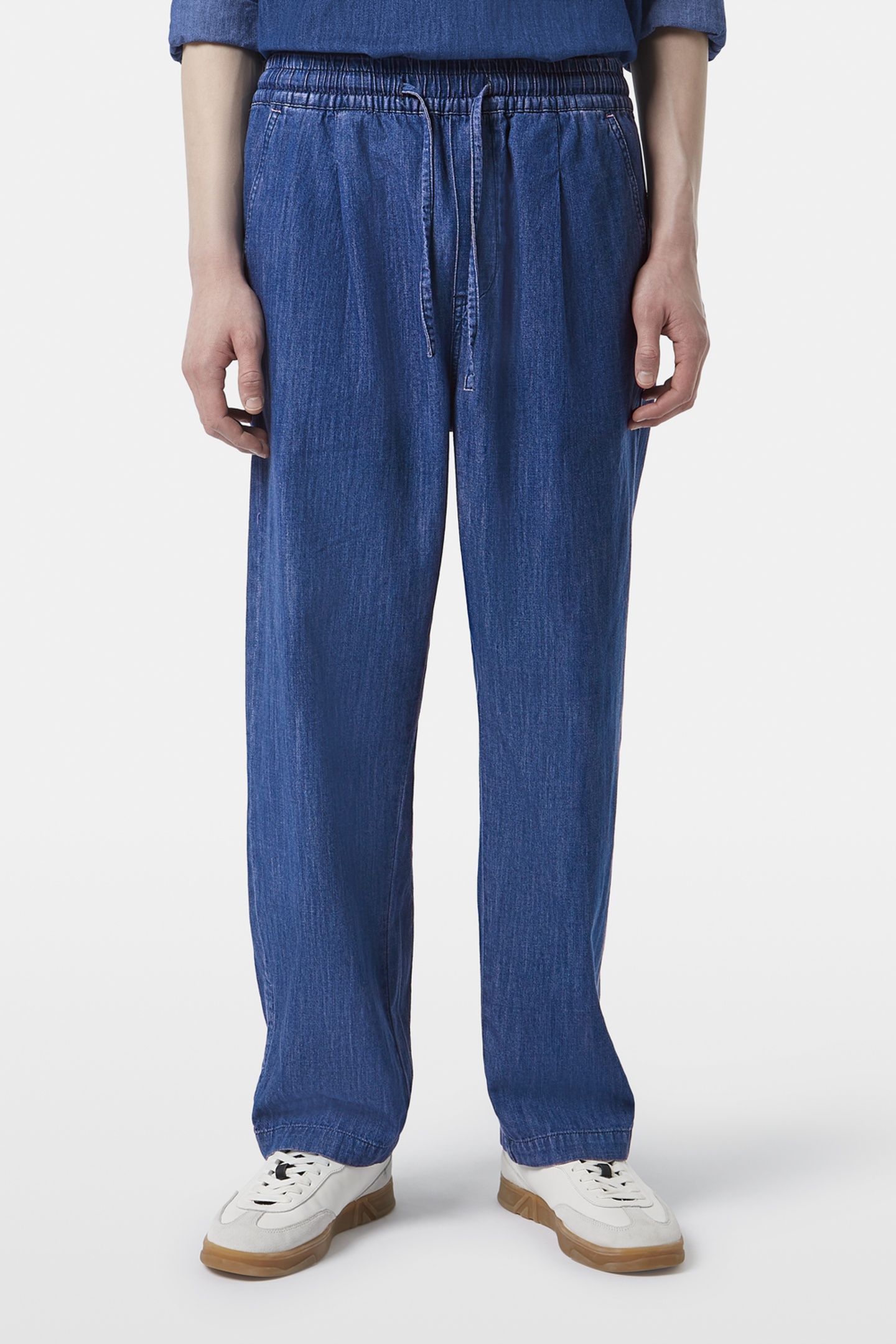 Scotch & Soda Sporty Lightweight Denim Beach Pant Washed Indigo Maat: W29L32 | Broeken Outlet | Heren | Blauw