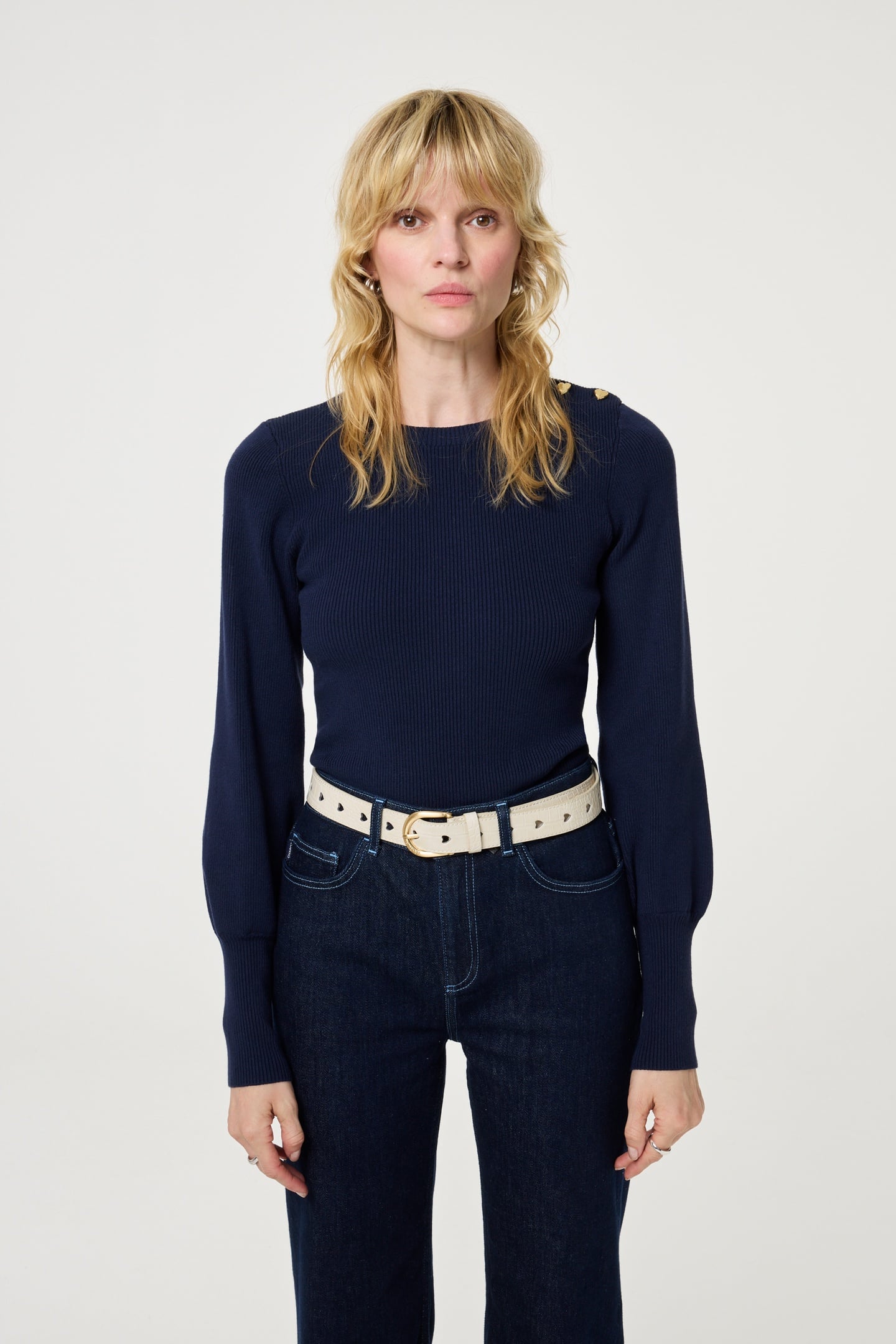 Fabienne Chapot Lillian Pullover After Midnight Blue Maat: L | Sweaters Outlet | Dames | Blauw
