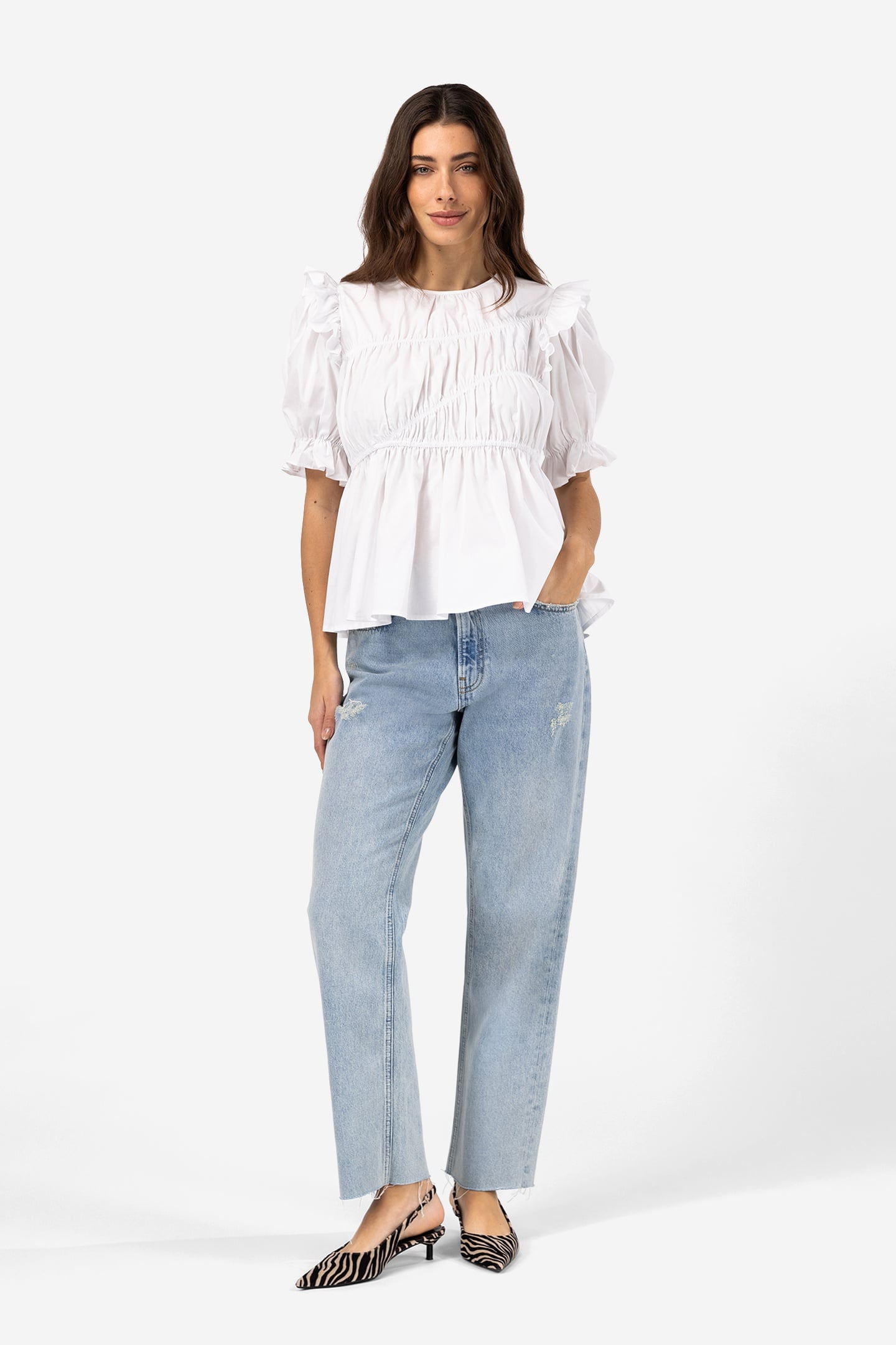 Ibana Tullia White Maat: 38 | Blouses Outlet | Dames | Wit
