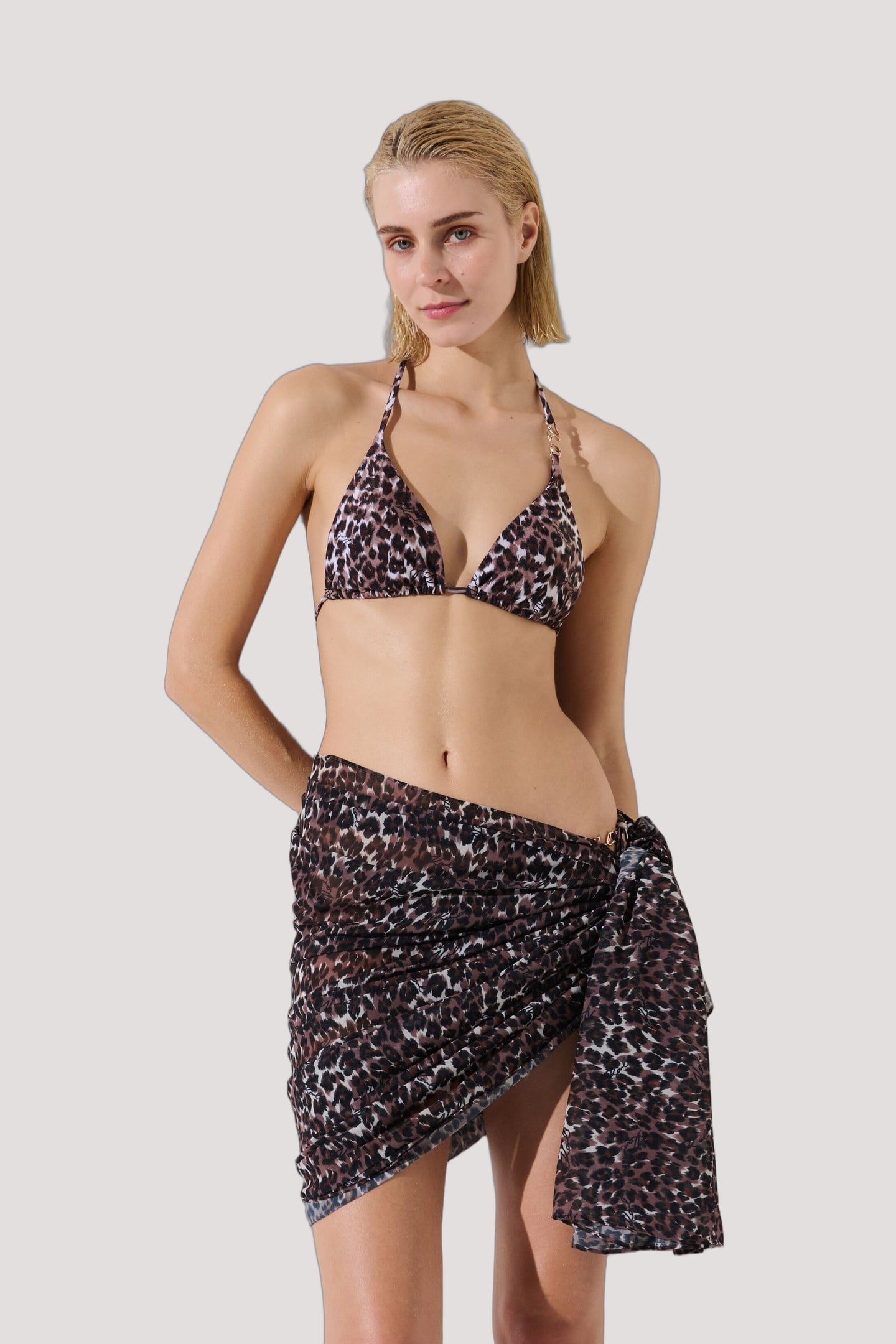 Karl Lagerfeld Karl Signature Sheer Pareo Signature Leopard Maat: OS | Bikini's Outlet | Dames | Bruin