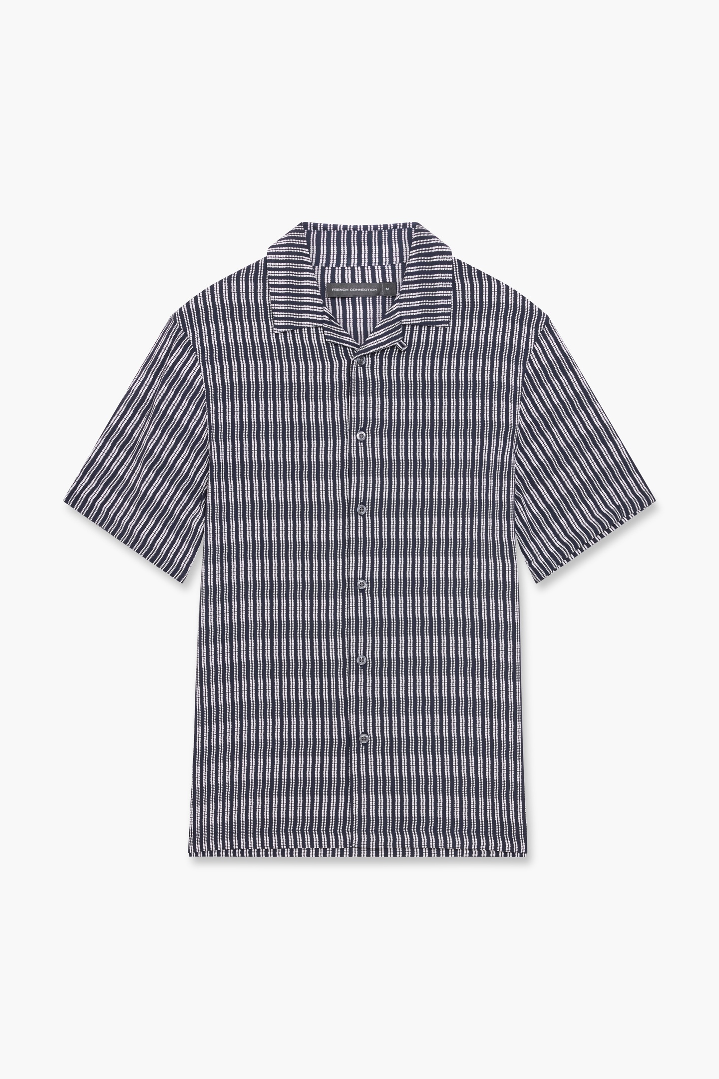 French Connection Horver Viscose Ss Marine/salt Maat: XXL | Casual Overhemden Outlet | Heren | Blauw
