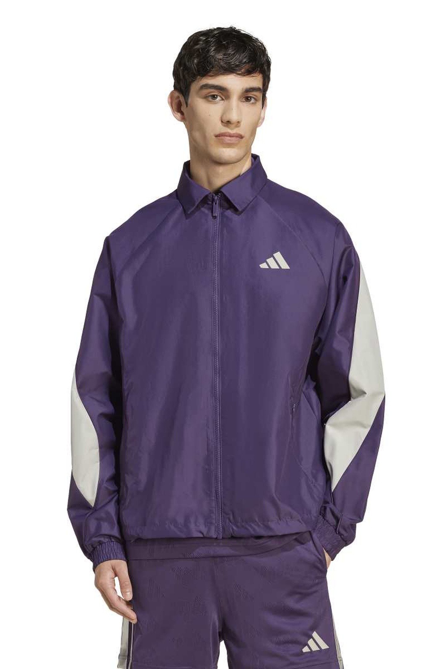 Adidas Unisex Sportswear Stadium Tracktop Aurora Plum Maat: L | Sport Jassen Outlet | Unisex | Paars
