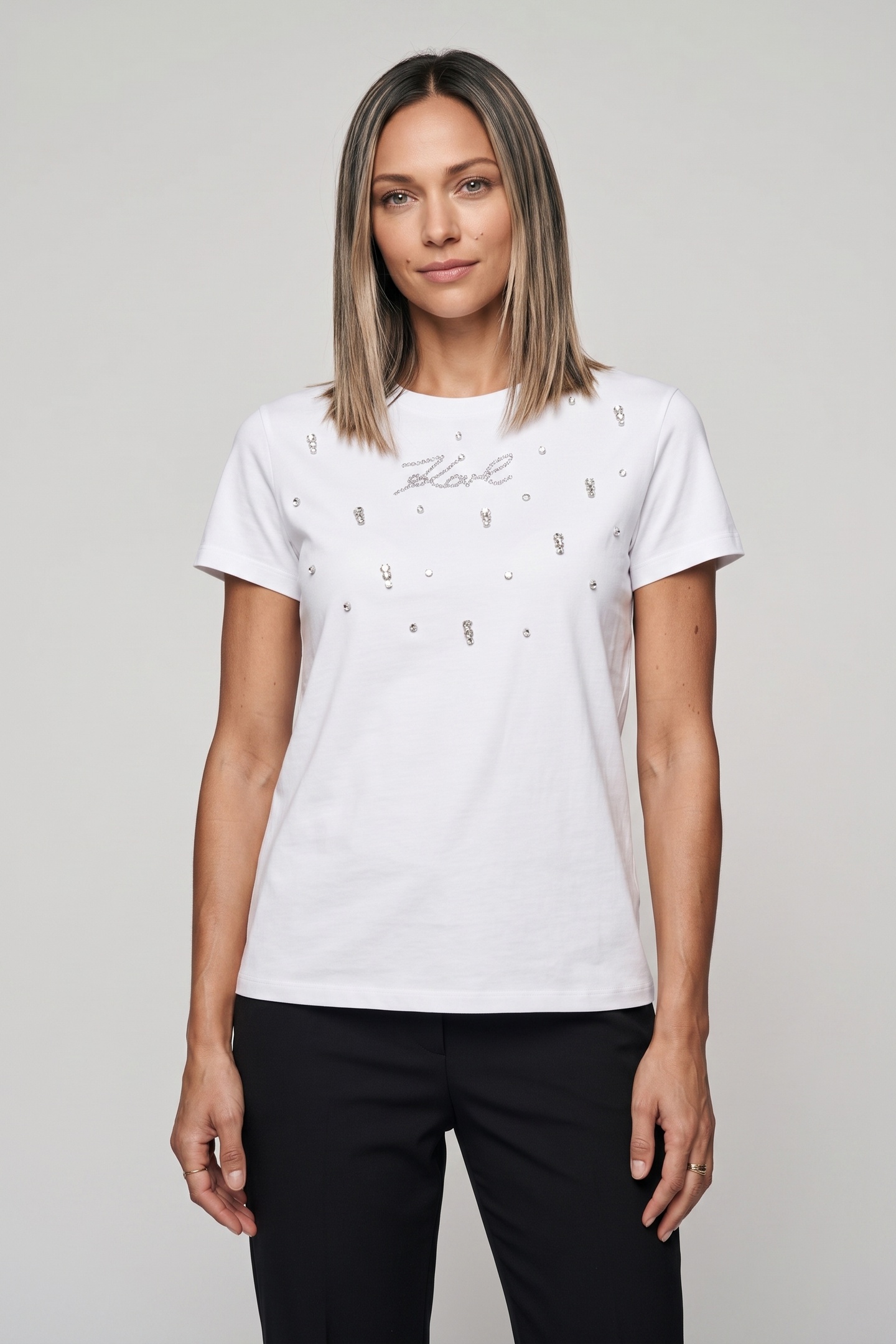 Karl Lagerfeld Karl Rs T-shirt Black Maat: S | Tops Outlet | Dames | Wit