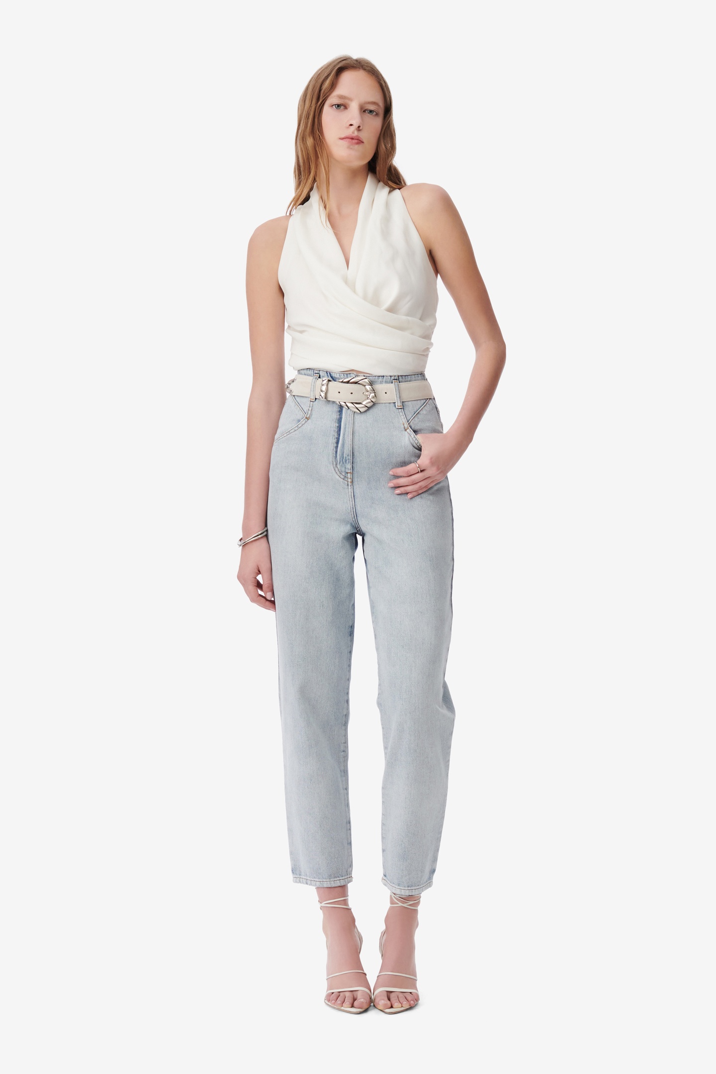 IRO Paris Monastir Trouser Blue Washed Maat: 36 | Straight Broeken Outlet | Dames | Blauw