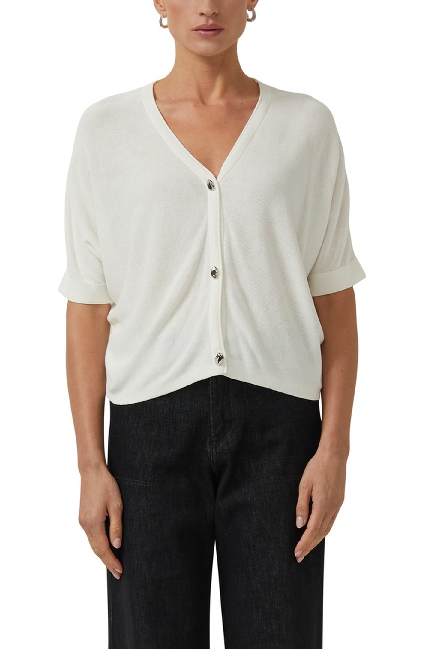 s.Oliver Cardigan Offwhite Maat: 46 | Sweaters Outlet | Dames | Wit