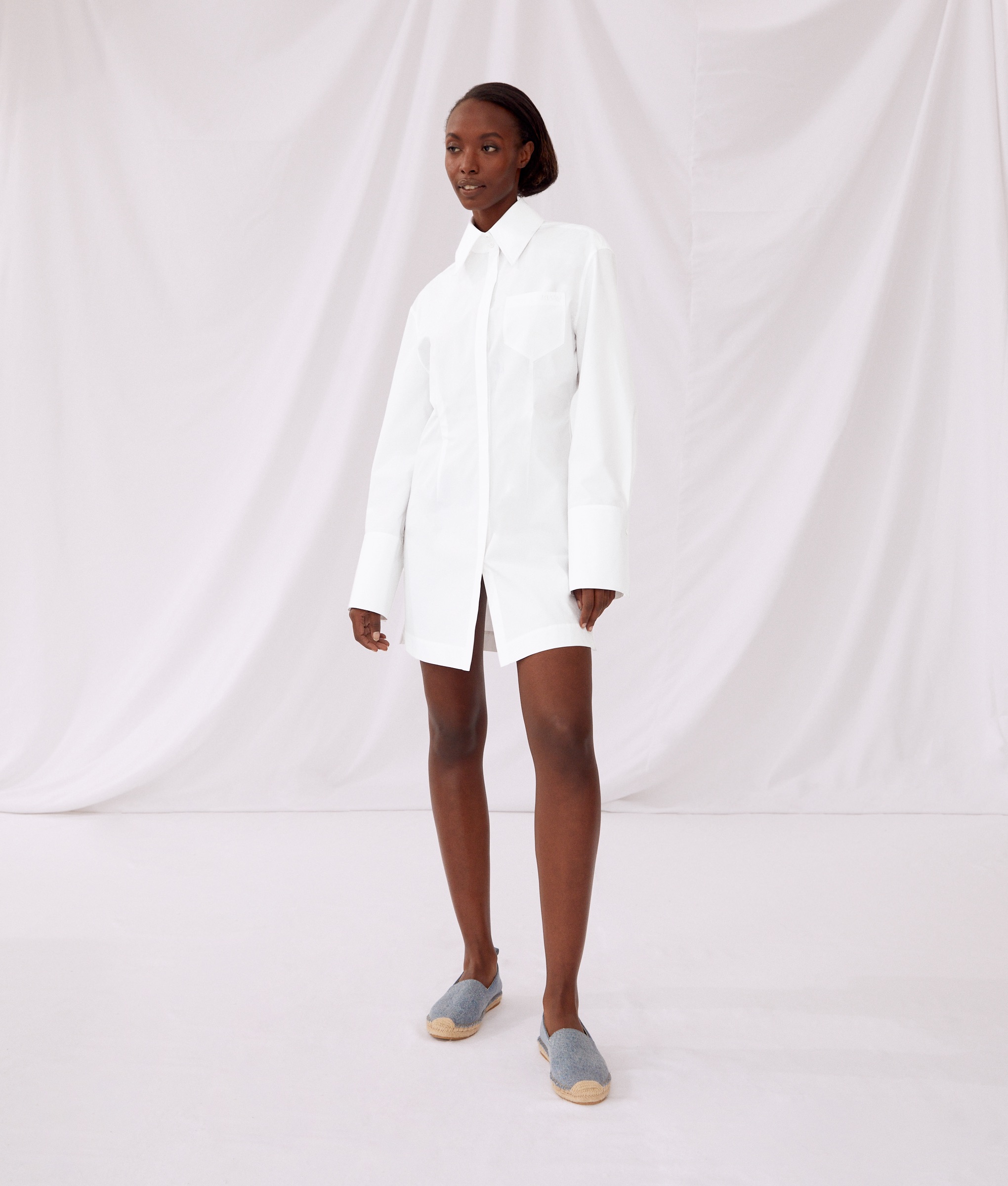 Karl Lagerfeld Klxav Poplin Shirtdress White Maat: 38 | Blousejurken Outlet | Dames | Wit