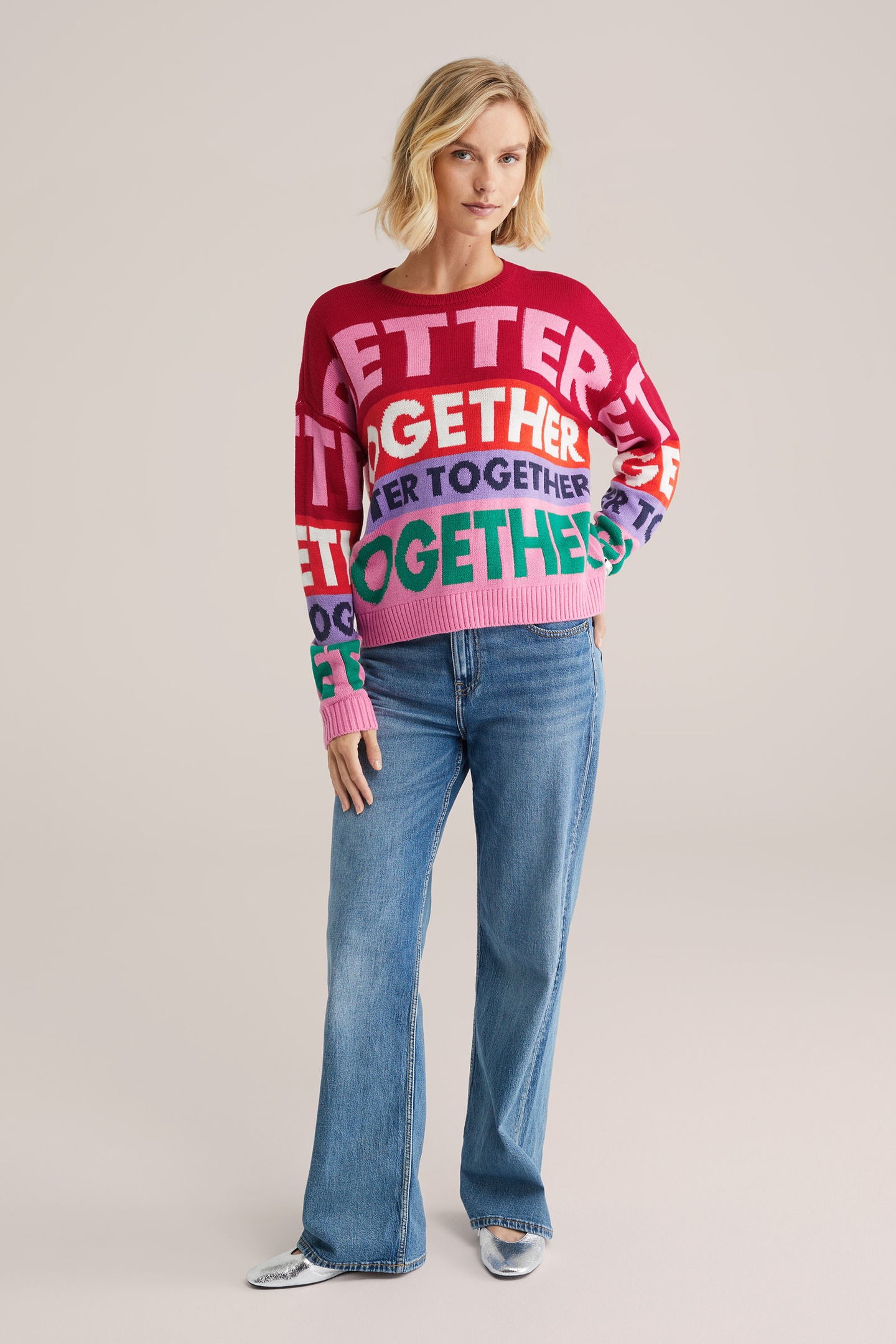 WE Fashion Knitted Pullover Multi-coloured Talla: XS | Sudaderas con Capucha Outlet | Mujer