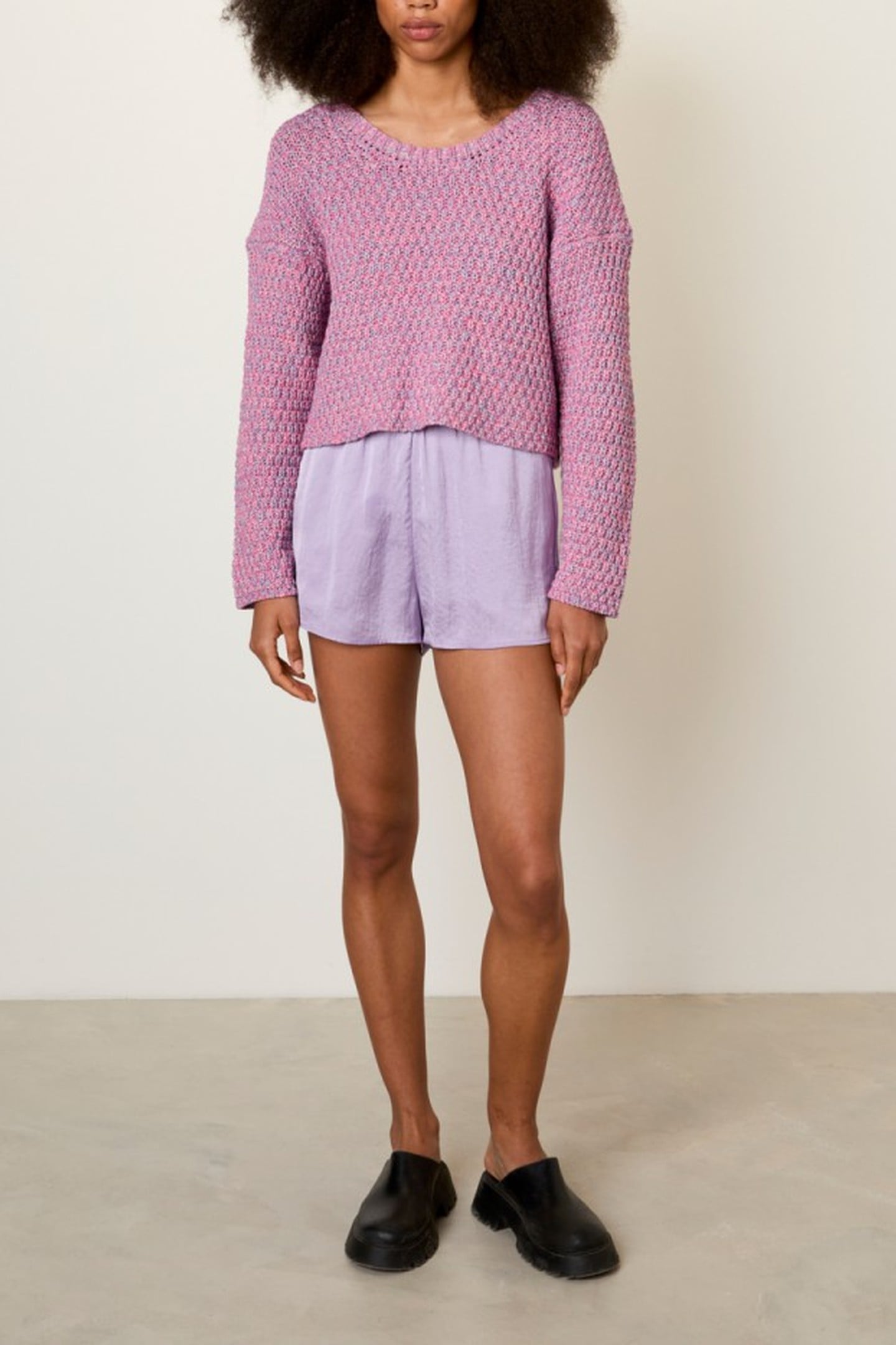 American Vintage Tivell Jumper Berlingot Mouline Maat: XS/S | Sweaters Outlet | Dames | Roze