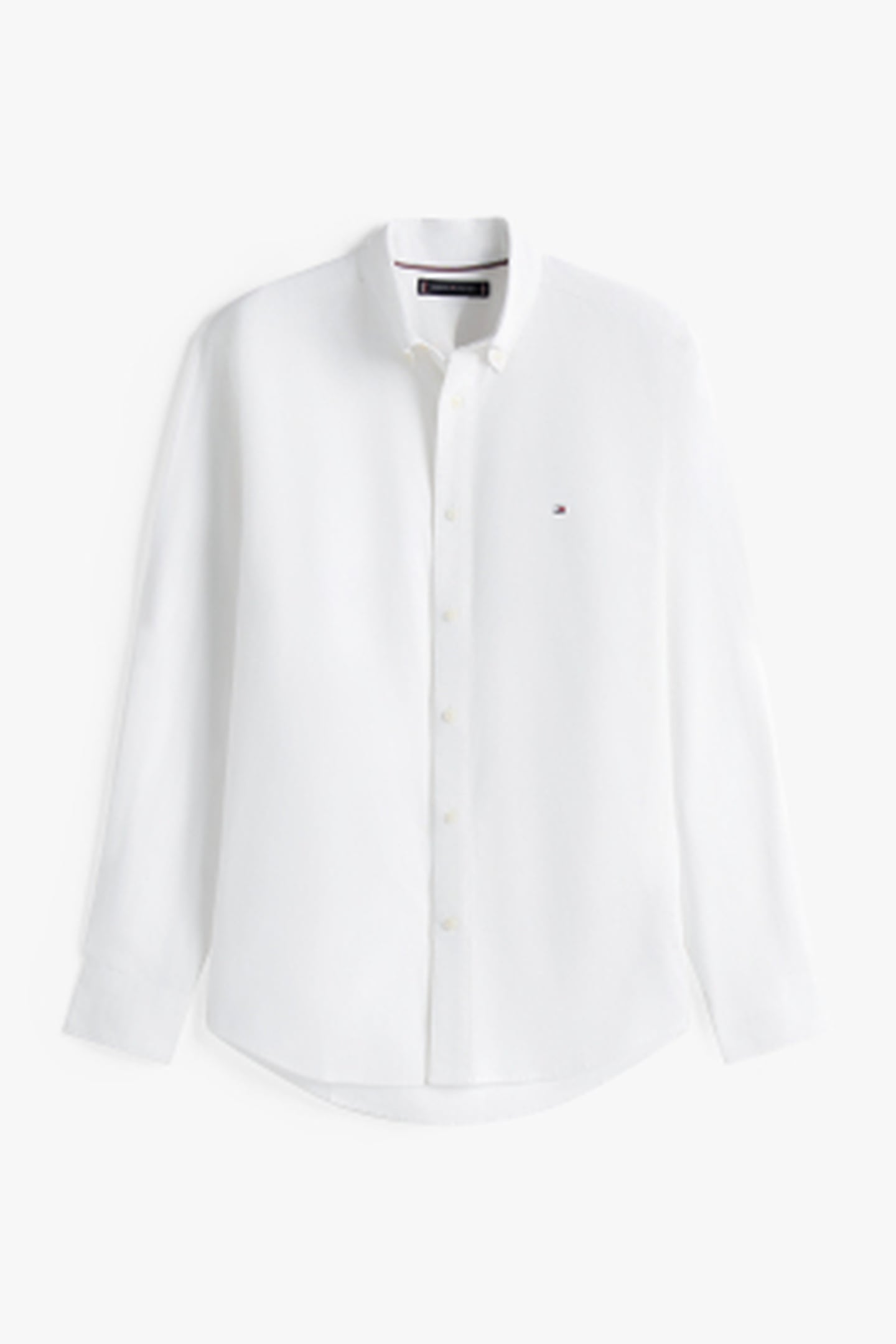 Tommy Hilfiger Adp Flex Poplin Solid Shirt White Maat: S | Zakelijke Overhemden Outlet | Heren | Wit
