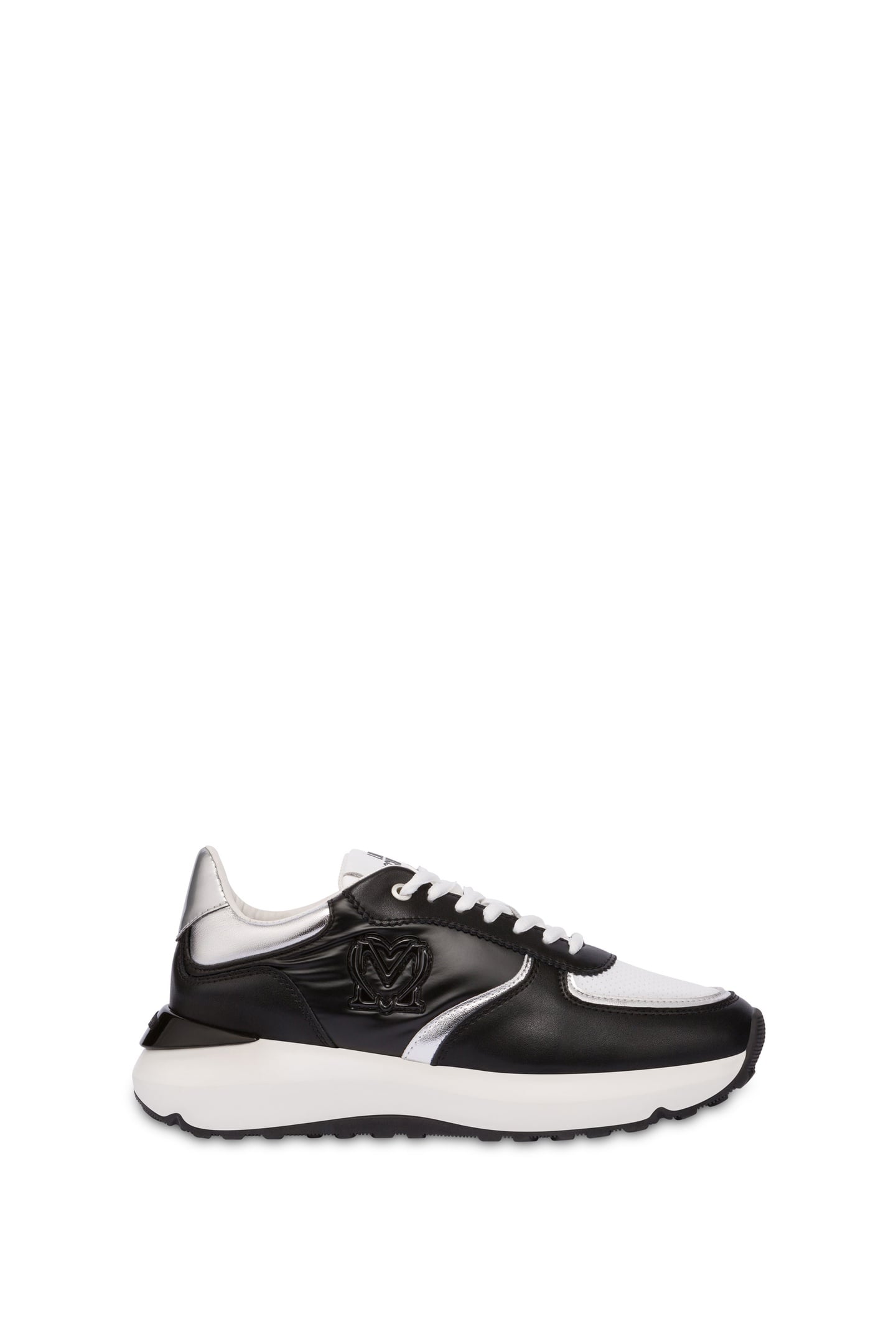 Moschino Speed Love Nylon And Calfskin Running Sneakers Black Maat: 40 | Sneakers Outlet | Dames | Zwart