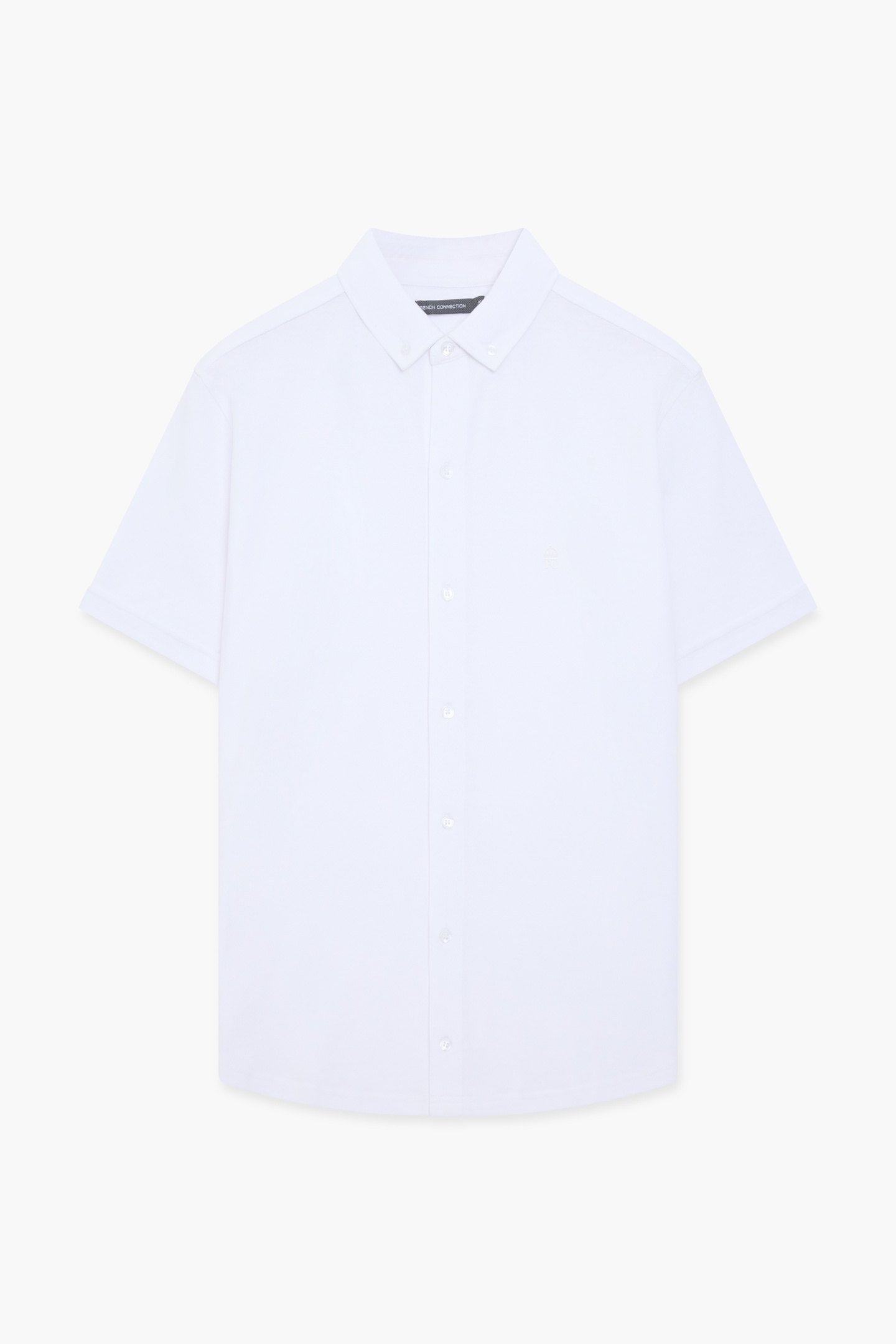 French Connection Pique Shirt S/s White Maat: S | Zakelijke Overhemden Outlet | Heren | Wit
