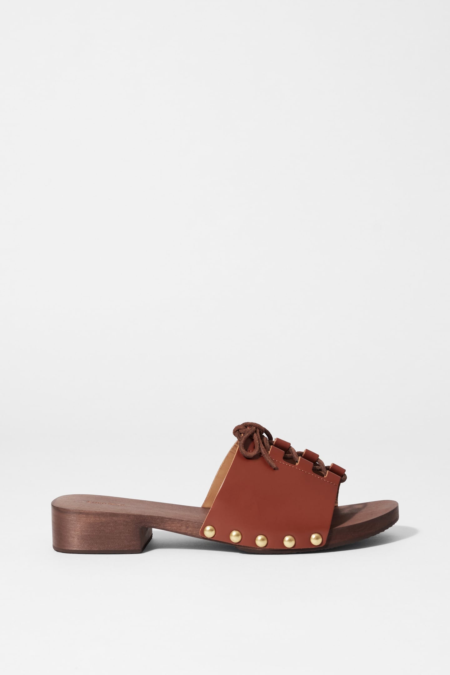 & Other Stories Woody Clog Sandal Brown Maat: 38 | Sandalen Outlet | Dames | Blauw