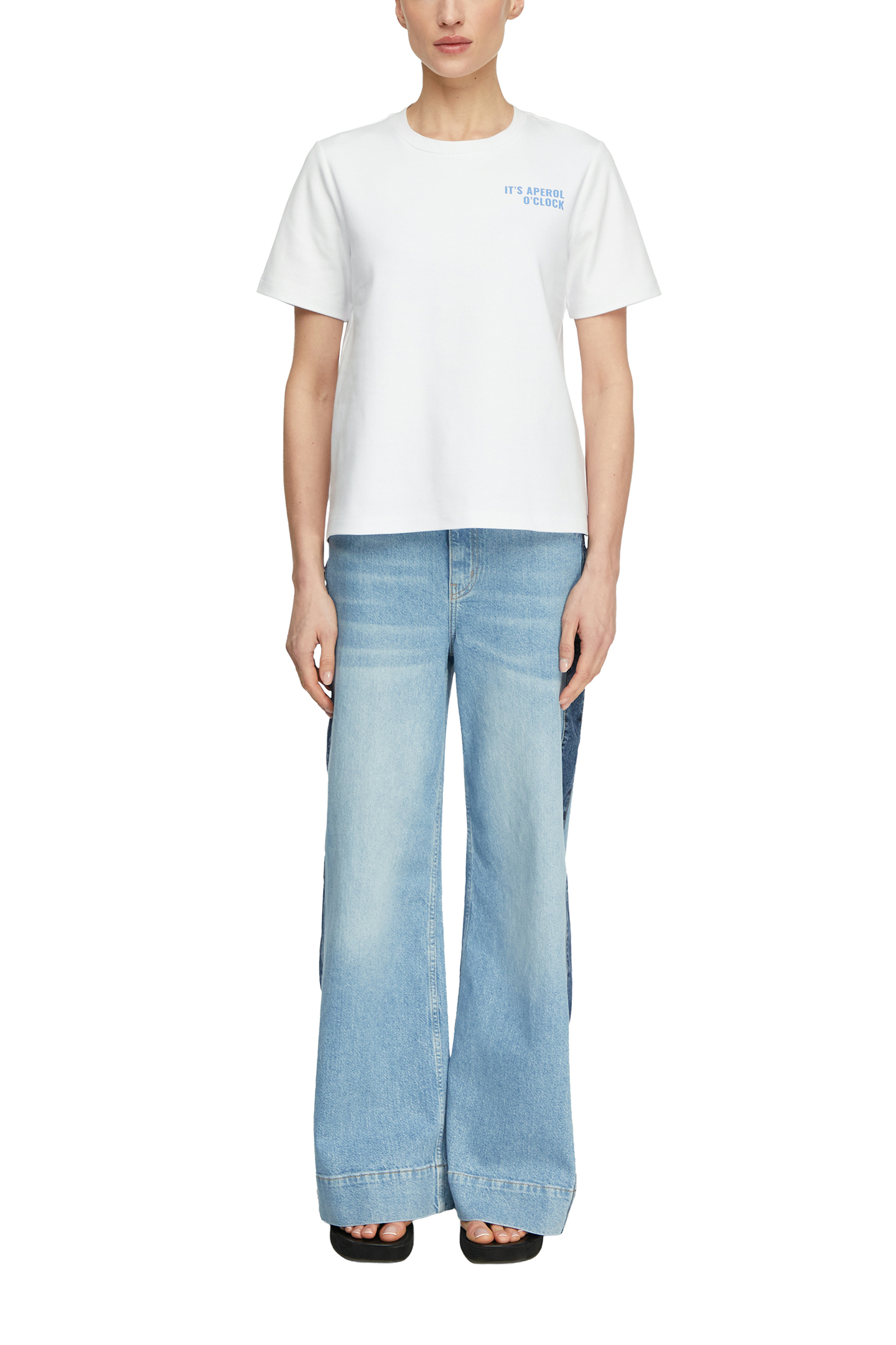 Comma T-shirts White Maat: S | Tops Outlet | Dames | Wit