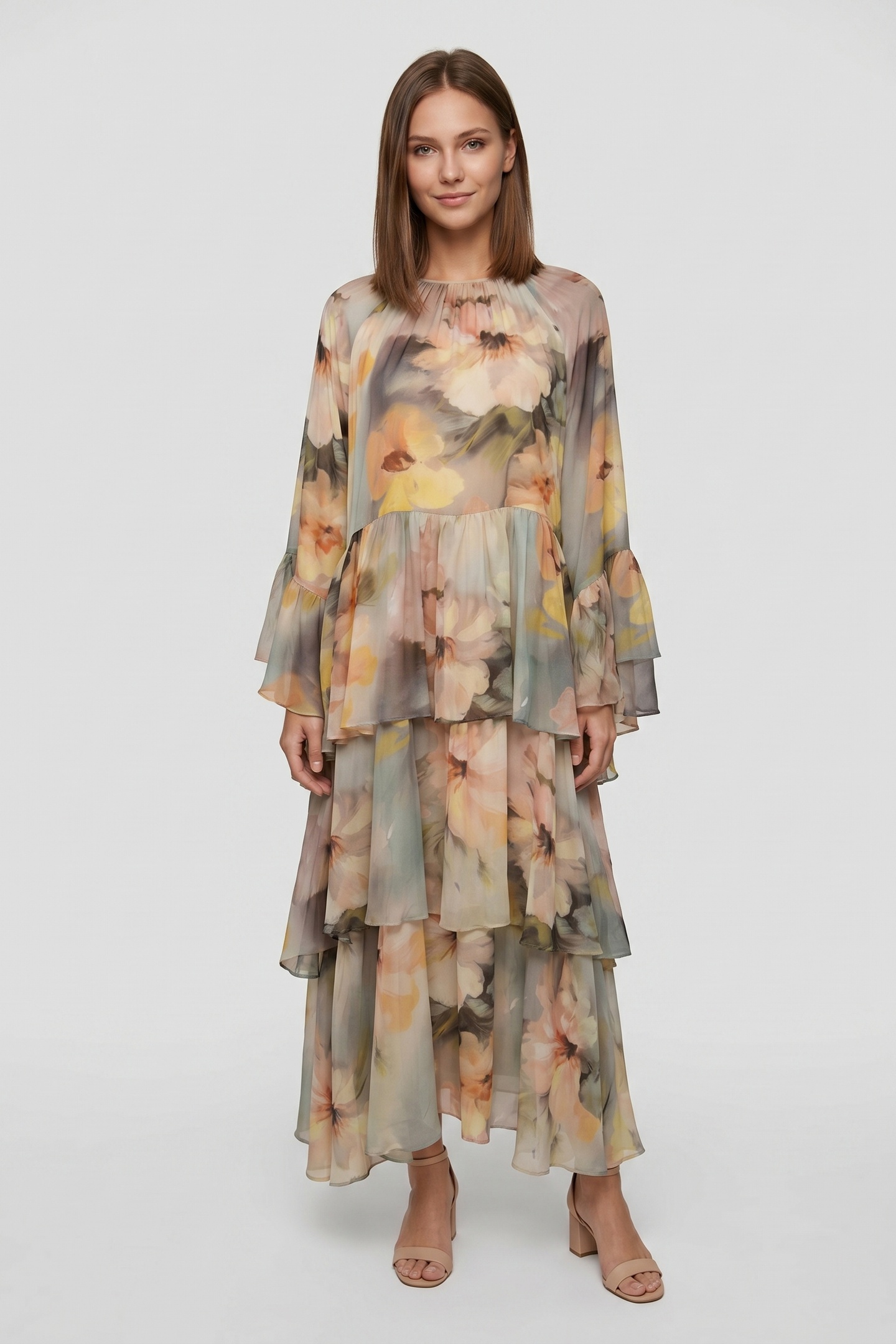 & Other Stories Pandora Dress Beige Maat: S | Maxi Jurken Outlet | Dames | Beige