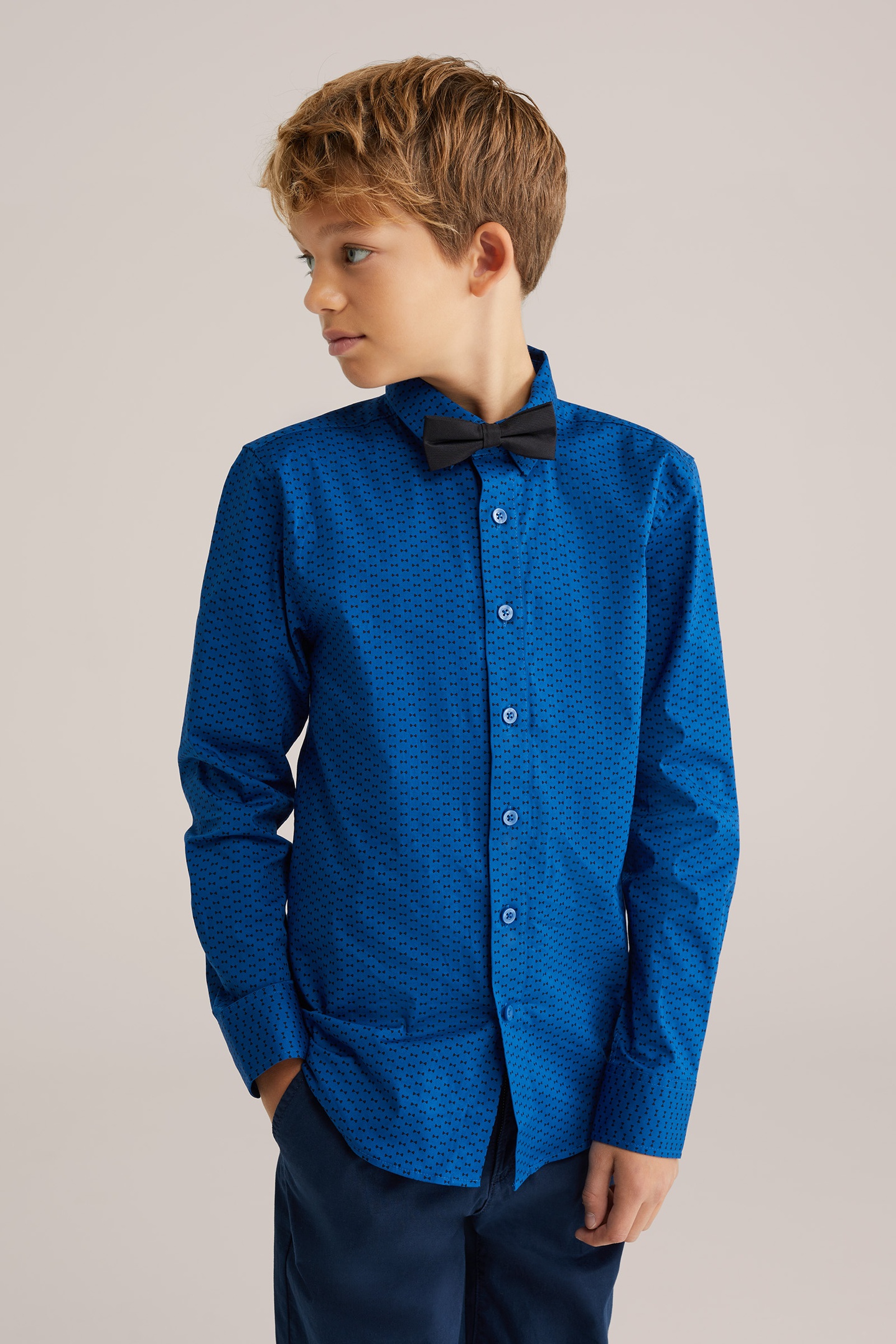 We Fashion Shirt Cobalt Blue Maat: 134/140 | Overhemden Outlet | kids | Blauw