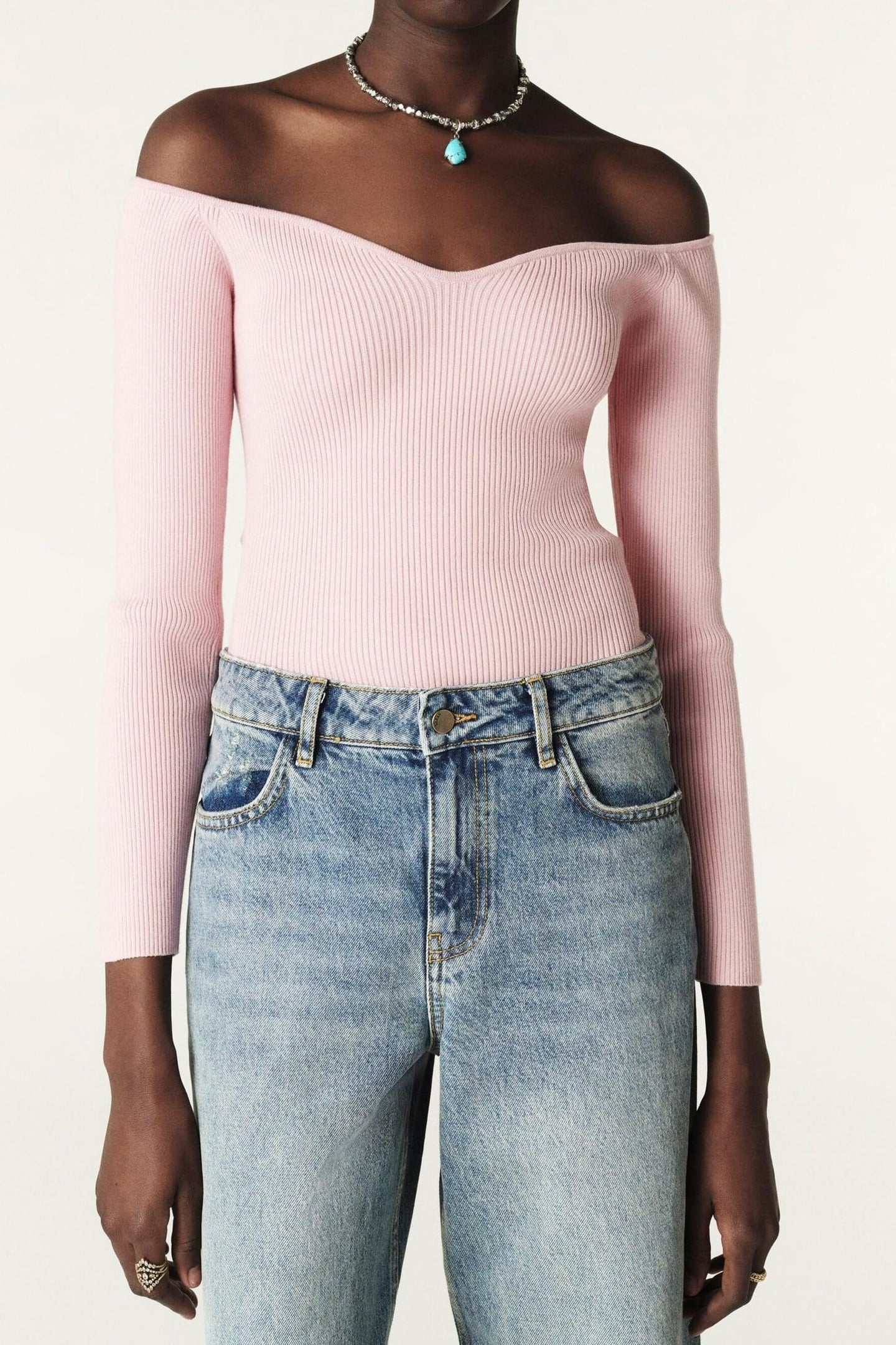 BA&SH Pull Owais Rose Maat: M | Longsleeves Outlet | Dames | Roze