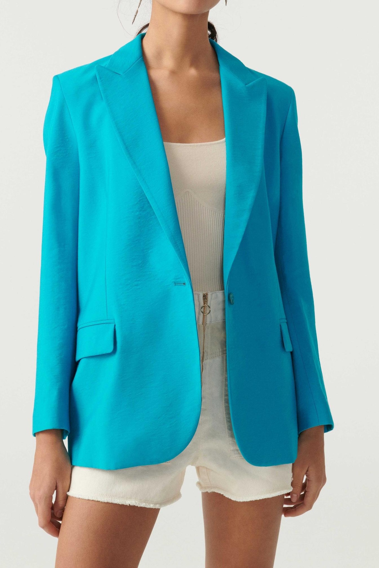 BA&SH Veste Heroes Turquoise Maat: L | Blazers Outlet | Dames | Blauw