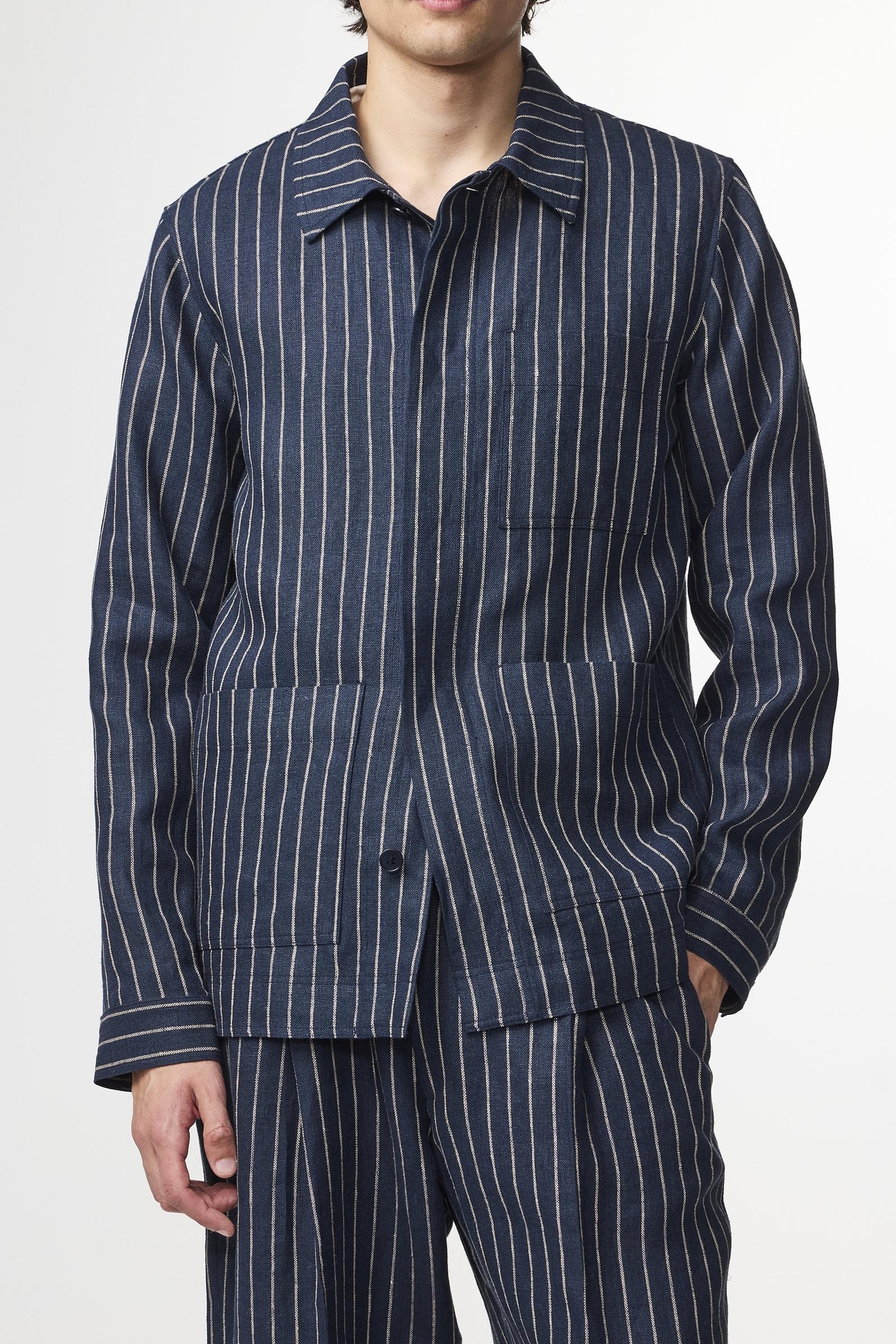 NN.07 Olav 1455 Hybrid/blazer Navy Stripe Maat: S | Blazers Outlet | Heren | Blauw