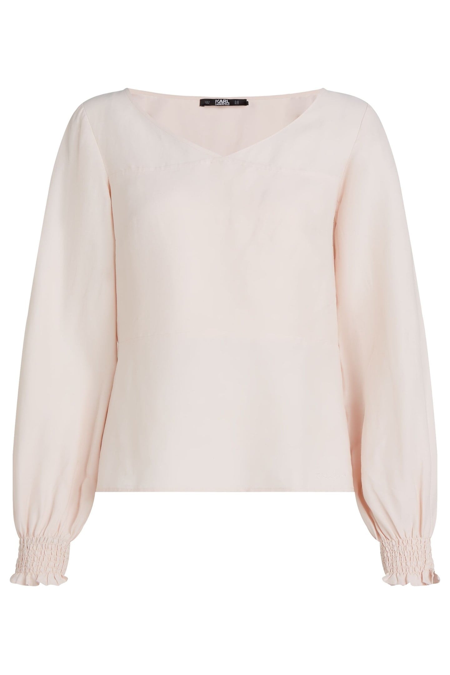 Karl Lagerfeld Linen Blouse Light Pink Maat: 48 | Longsleeves Outlet | Dames | Roze