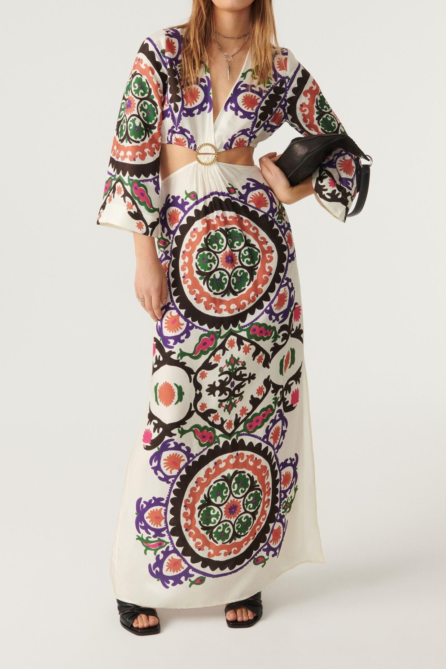 BA&SH Robe Falva Ecru Maat: M | Maxi Jurken Outlet | Dames | Wit