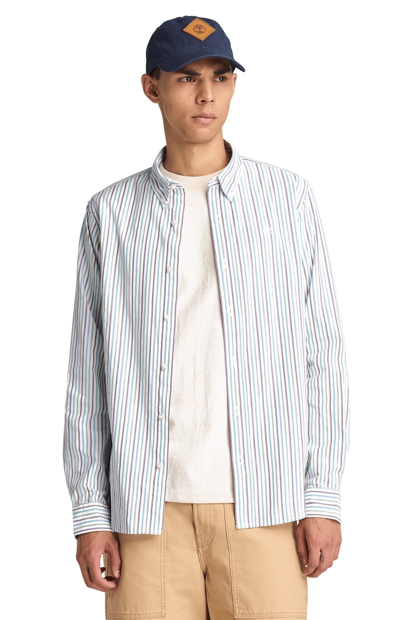 Timberland Striped Shirt White Yd Maat: M | Casual Overhemden Outlet | Heren | Wit