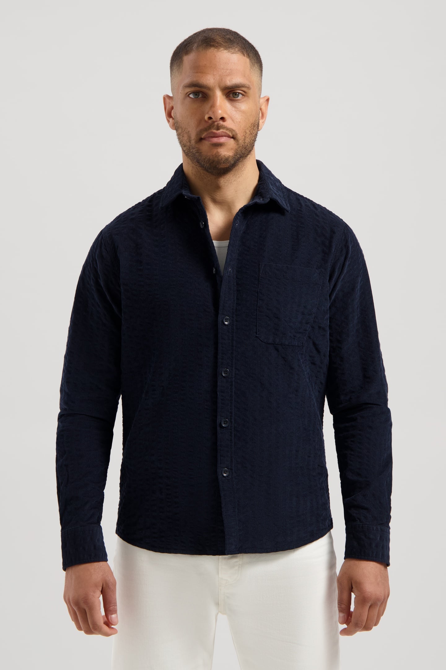 Dstrezzed Ds_patric Shirt Dk. Navy Maat: S | Casual Overhemden Outlet | Heren | Blauw