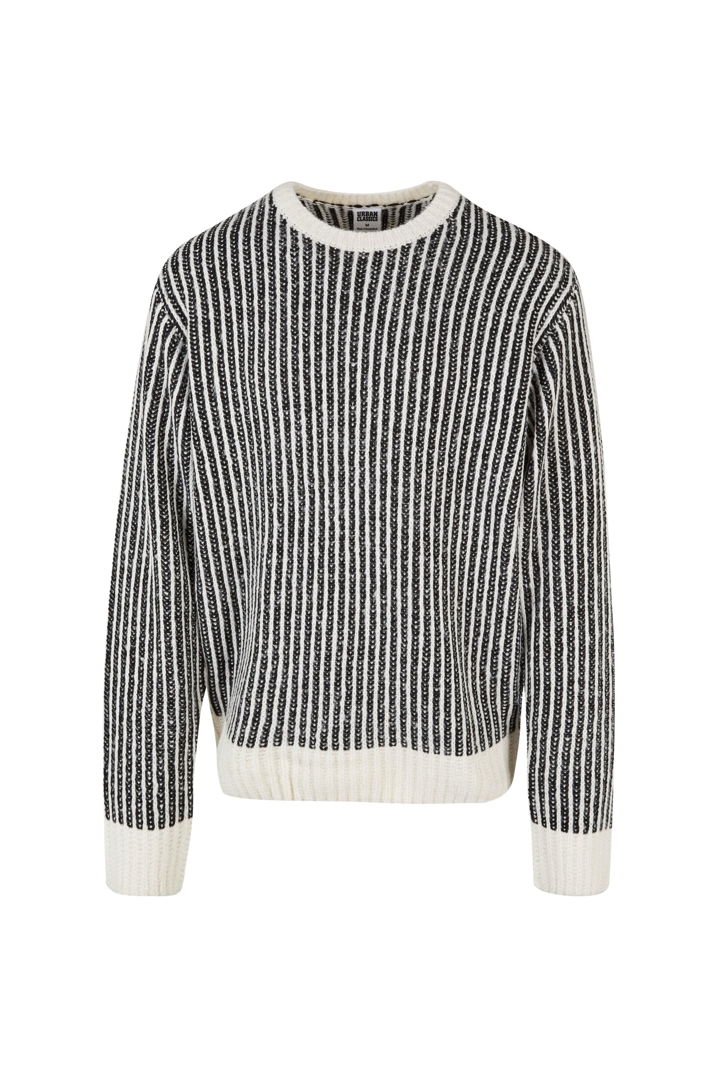 Urban Classics Oversized Two Tone Sweater Whitesand/black Maat: XXL | Sweaters Outlet | Heren | Zwart