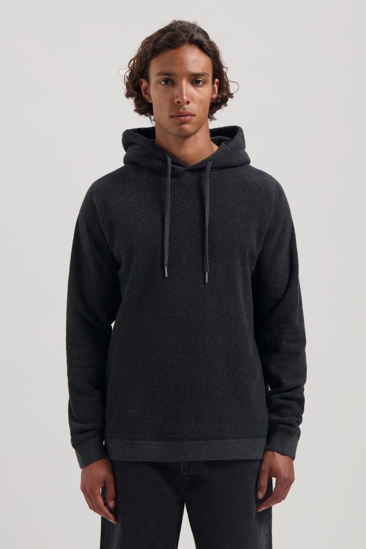 Dstrezzed Ds_damien Hoody Anthra Melange Maat: L | Hoodies Outlet | Heren | Zwart