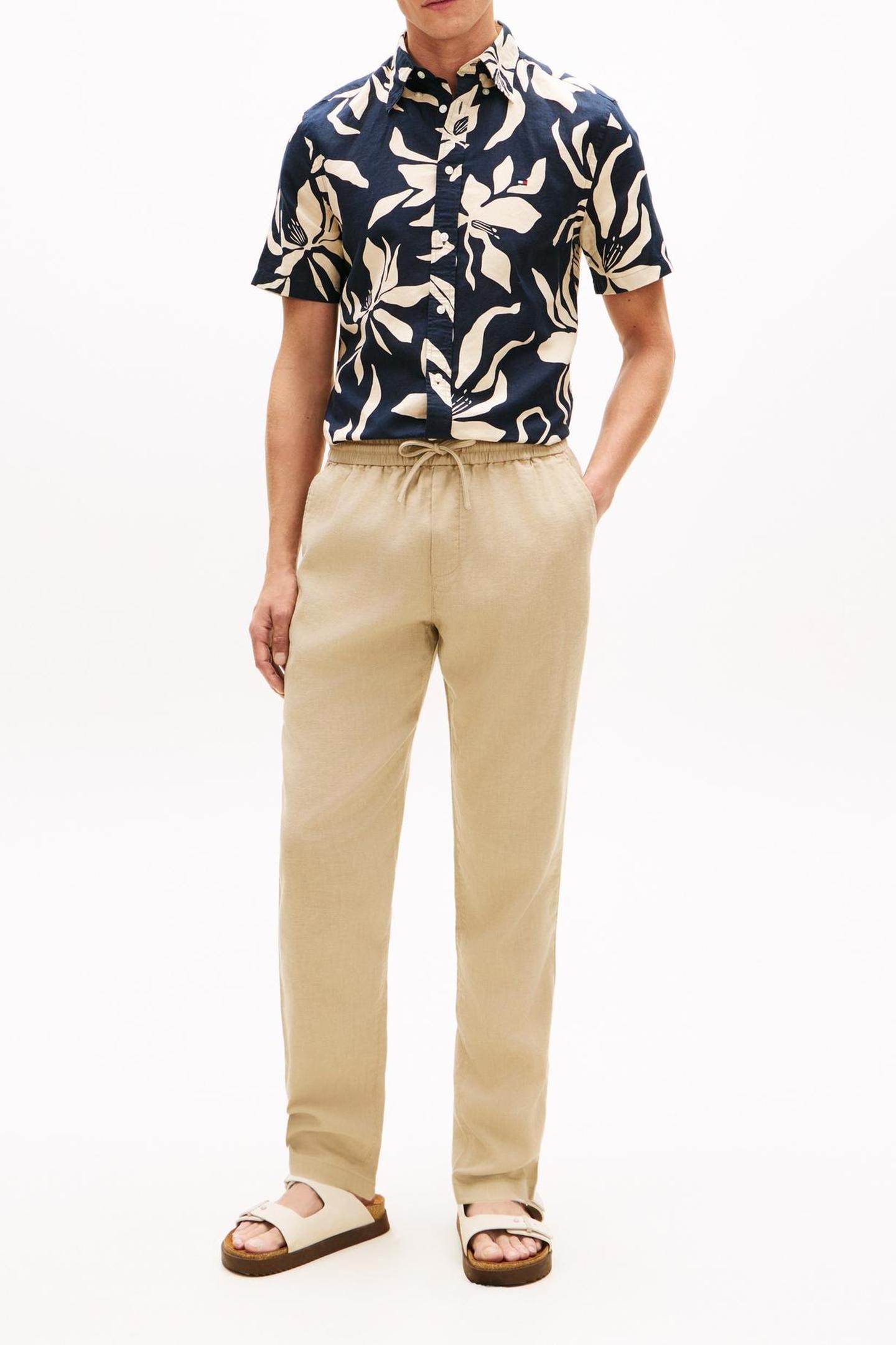 Tommy Hilfiger Harlem Po Sorona Linen Chino Batique Khaki Taille: W30L32 | Chinos Outlet | Homme | Blanche