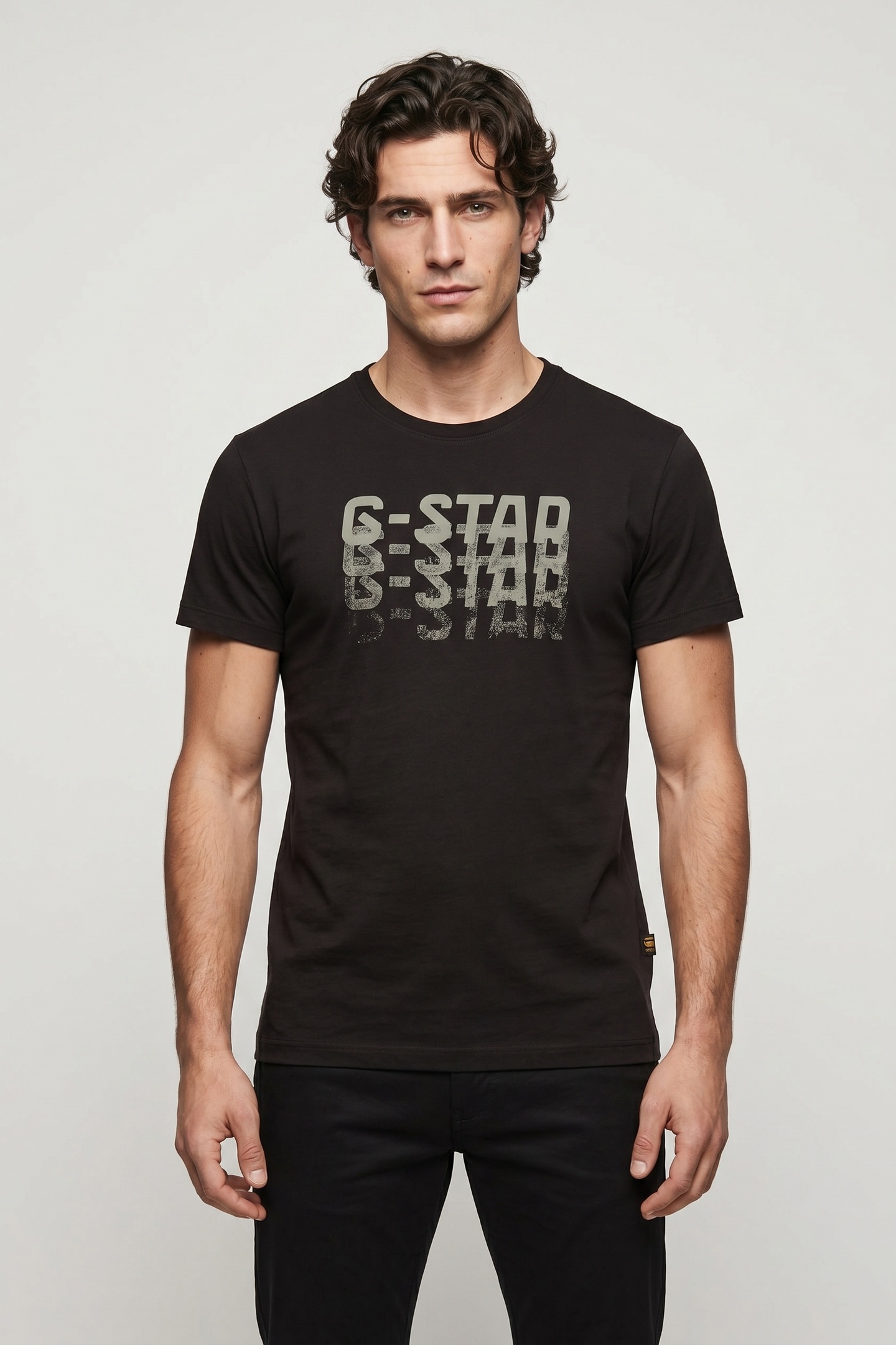 G-Star Faded R T S/s Dk Black Talla: S | Camisetas con Decoración Impresa Outlet | Hombre | Negro