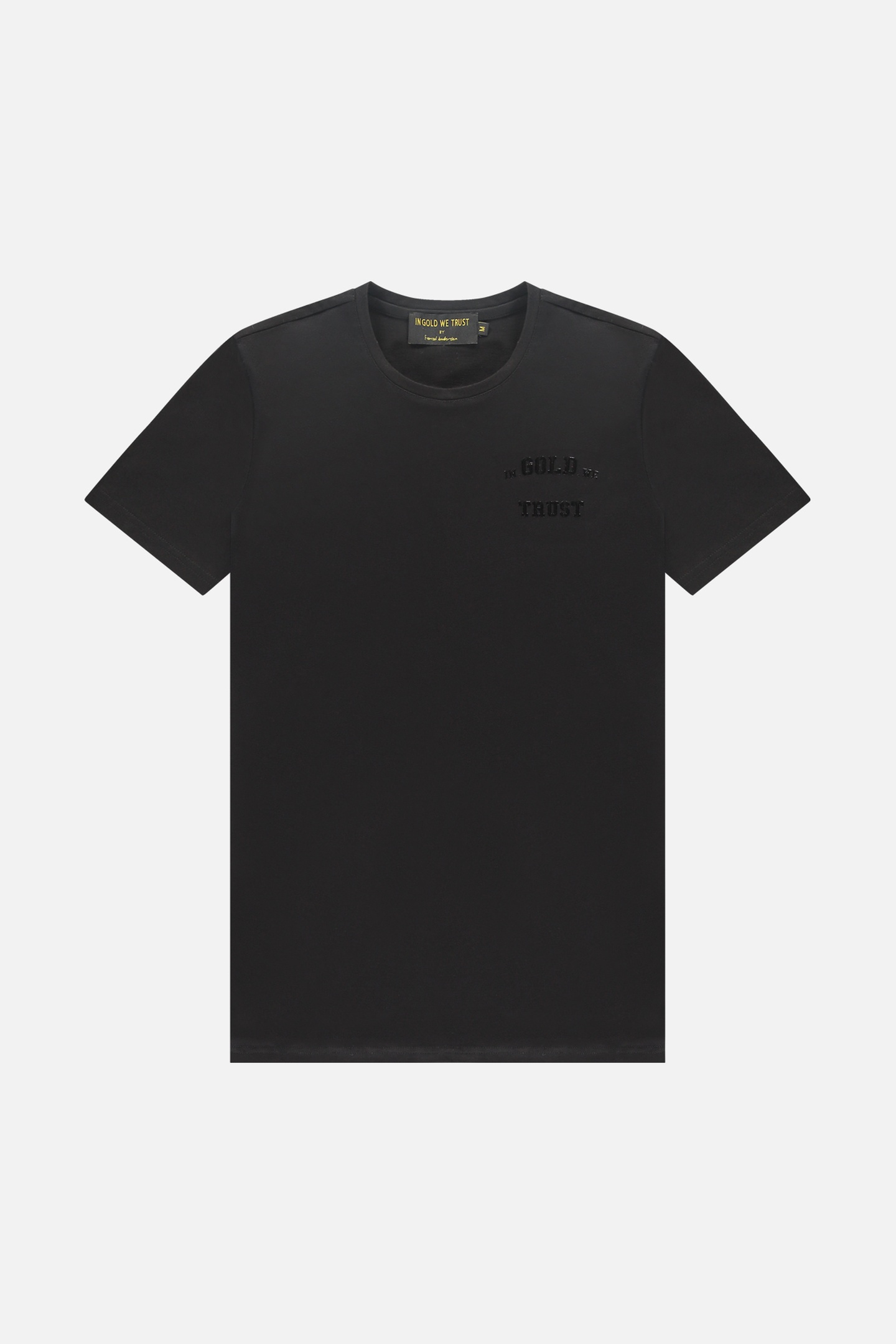 In Gold We Trust The Pusha Black On Black Maat: M | Tops Outlet | Unisex | Zwart