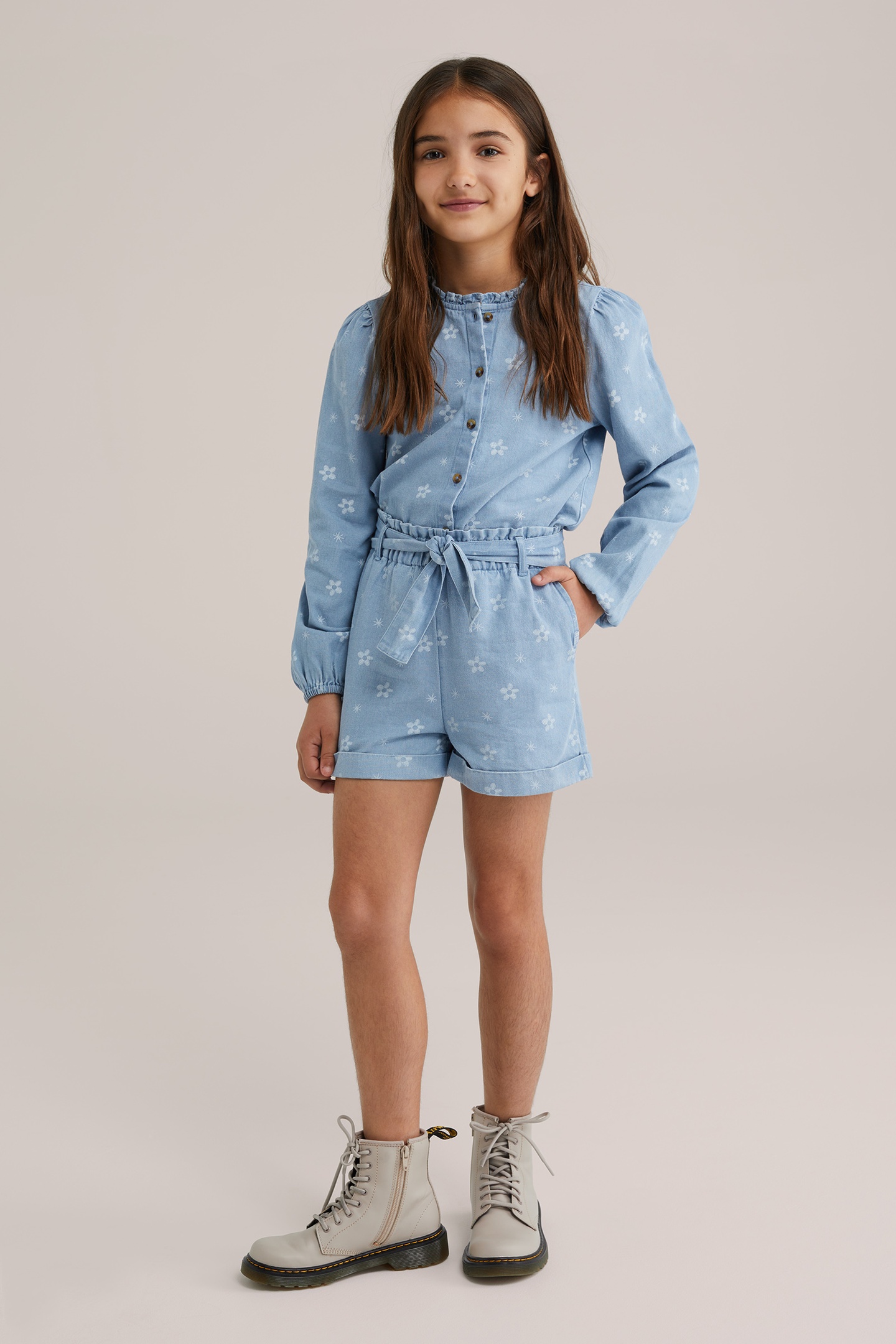 We Fashion Blouse Light Blue Maat: 158/164 | Overhemden Outlet | Unisex | Blauw