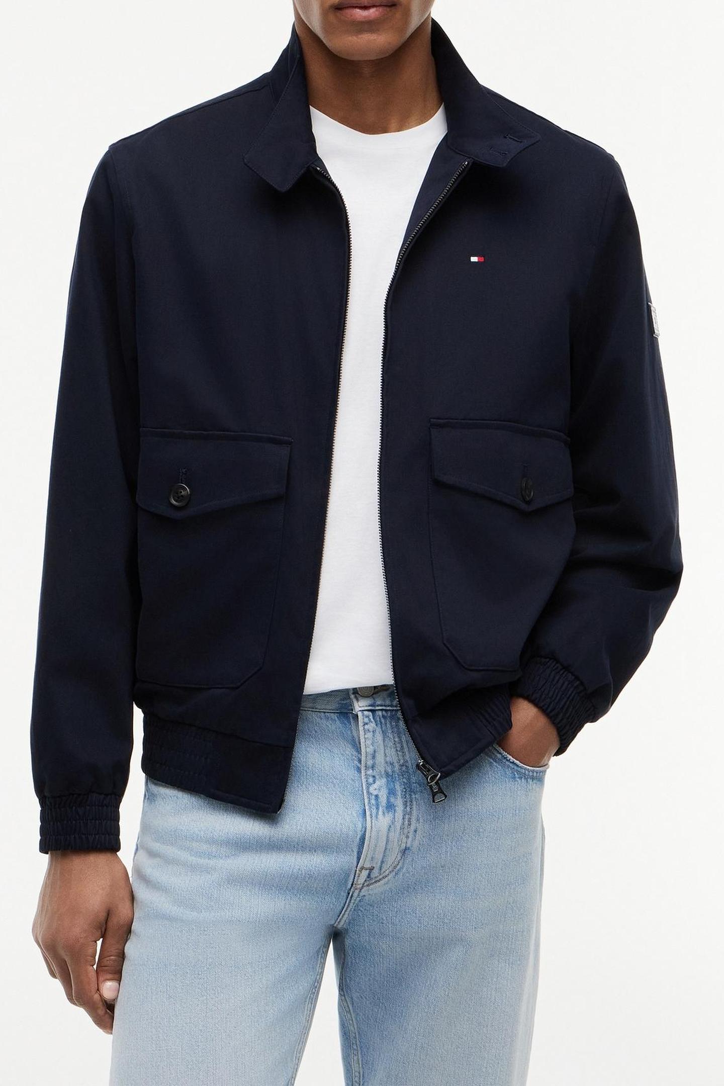 Tommy Hilfiger Cotton Harrington Jacket Desert Sky Maat: M | Bomberjacks Outlet | Heren | Blauw