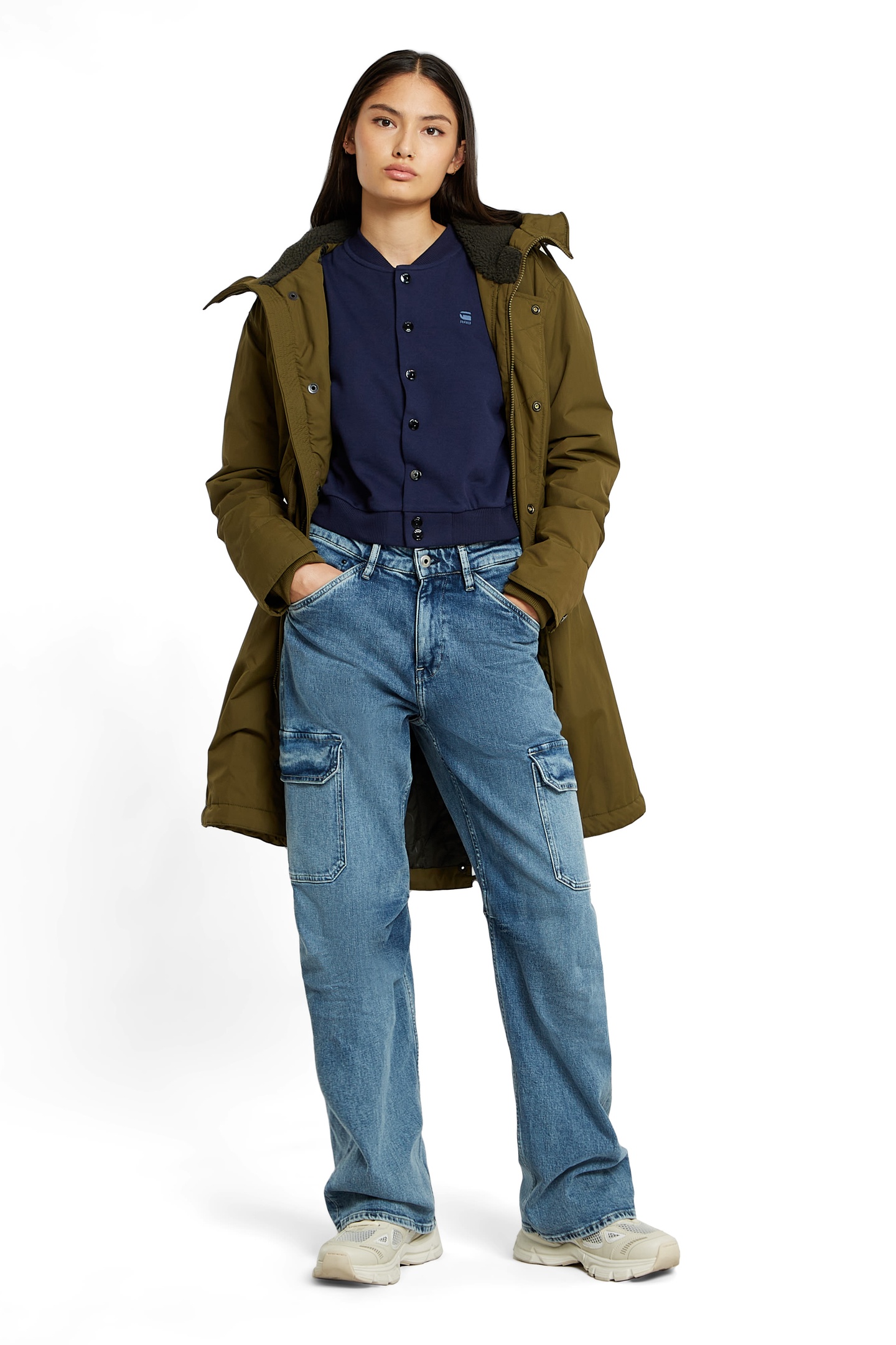 G-Star Eve Low 3d Wide Leg Cargo Faded Waterfront size W28L30 | Cargo pants Outlet | Women