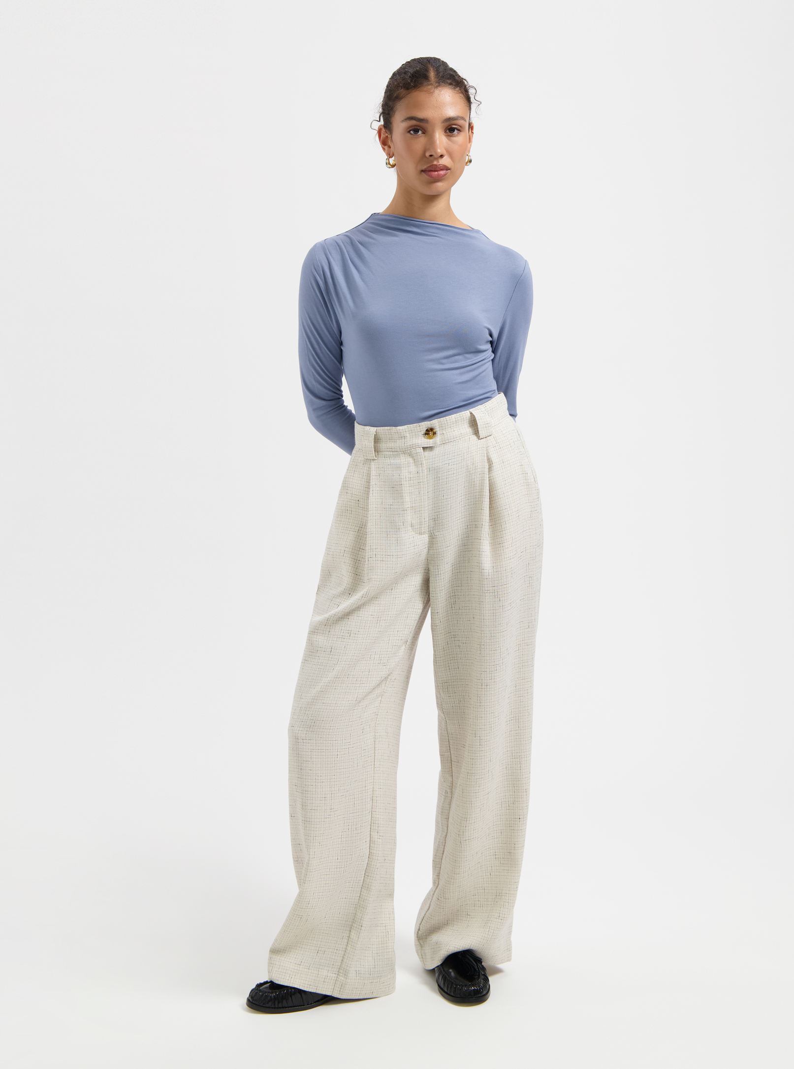 We Are Labels Nous Sommes Labels – Rhodie Tweed Pants White Maat: S | Pantalons Outlet | Dames | Wit
