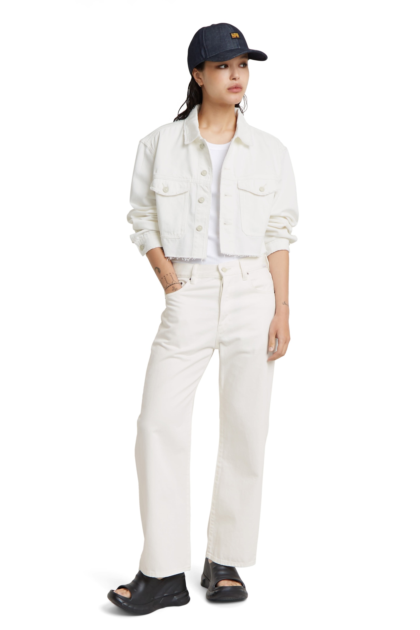 G-Star Bowey 3d Boyfriend Ankle Chalk Maat: W26L30 | Straight Broeken Outlet | Dames | Wit