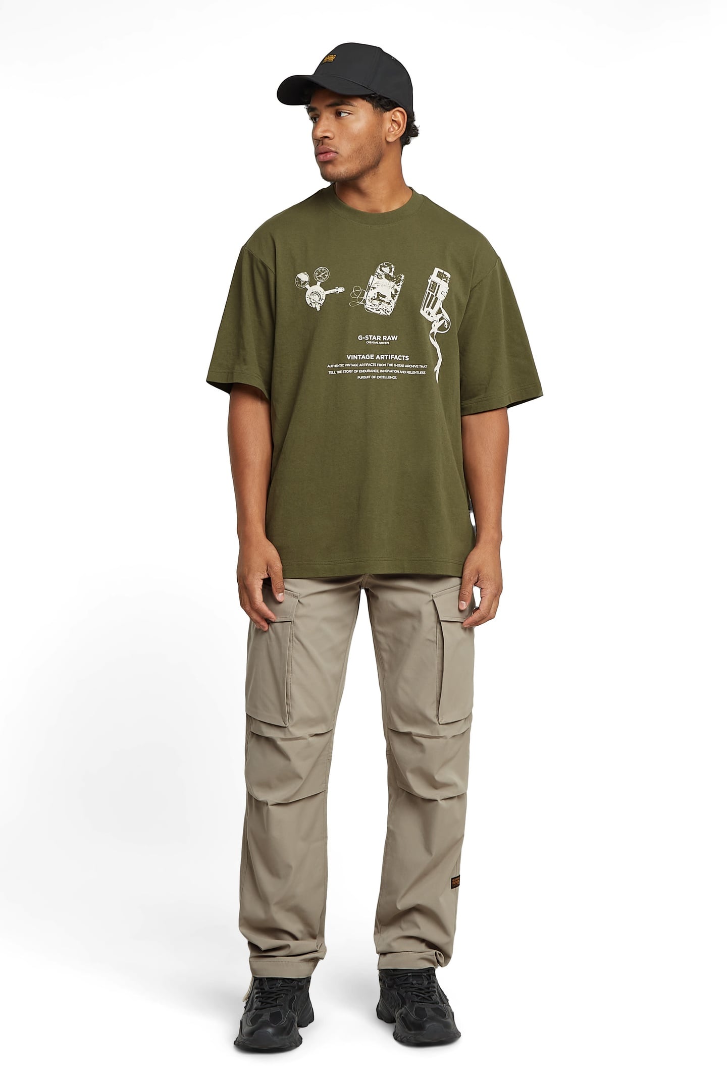 G-Star Core Regular Cargo Vintage Khaki Maat: W34L32 | Cargobroeken Outlet | Heren | Bruin