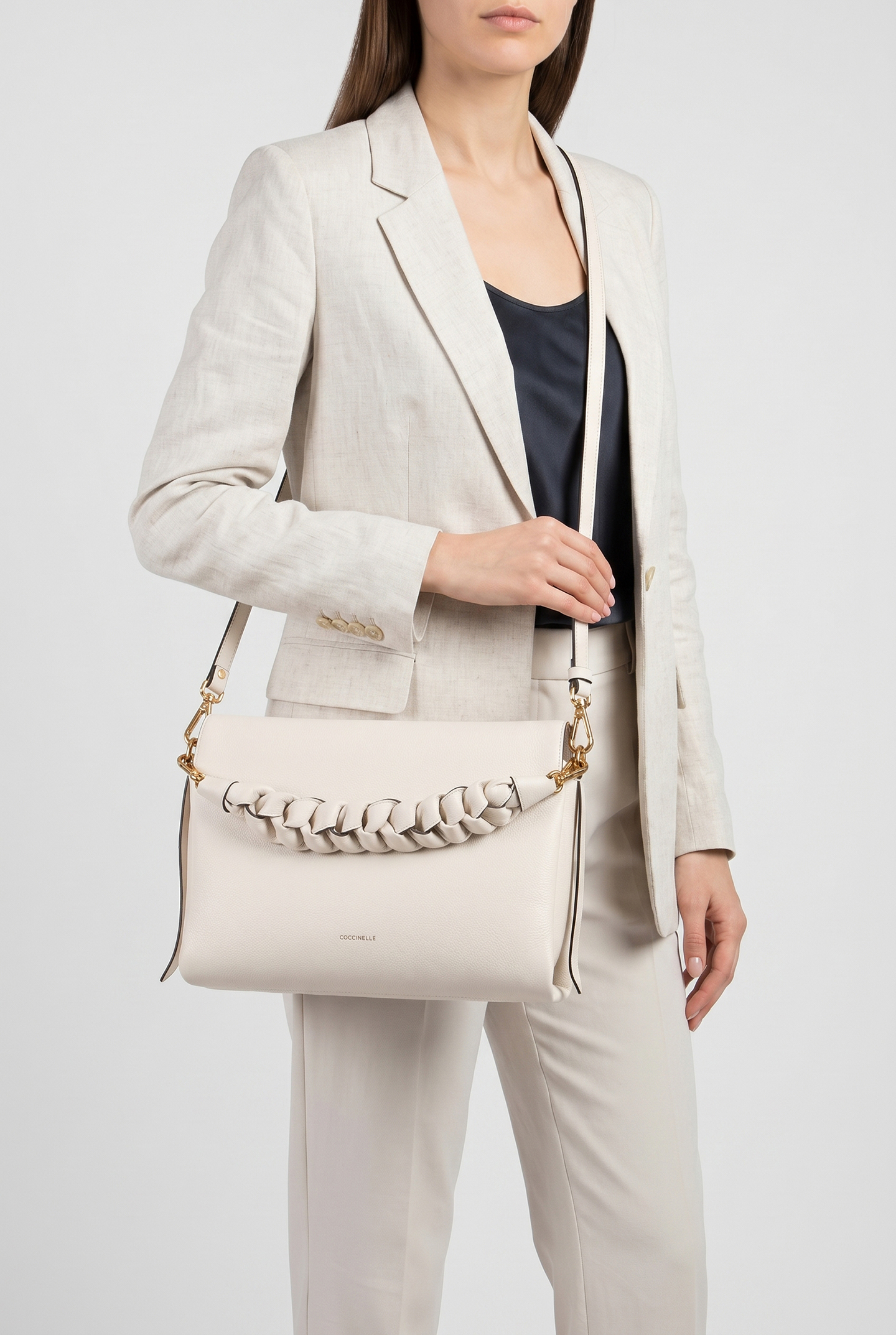 Coccinelle Boheme Grana Double Blanco/skin Maat: OS | Handtassen Outlet | Dames | Wit