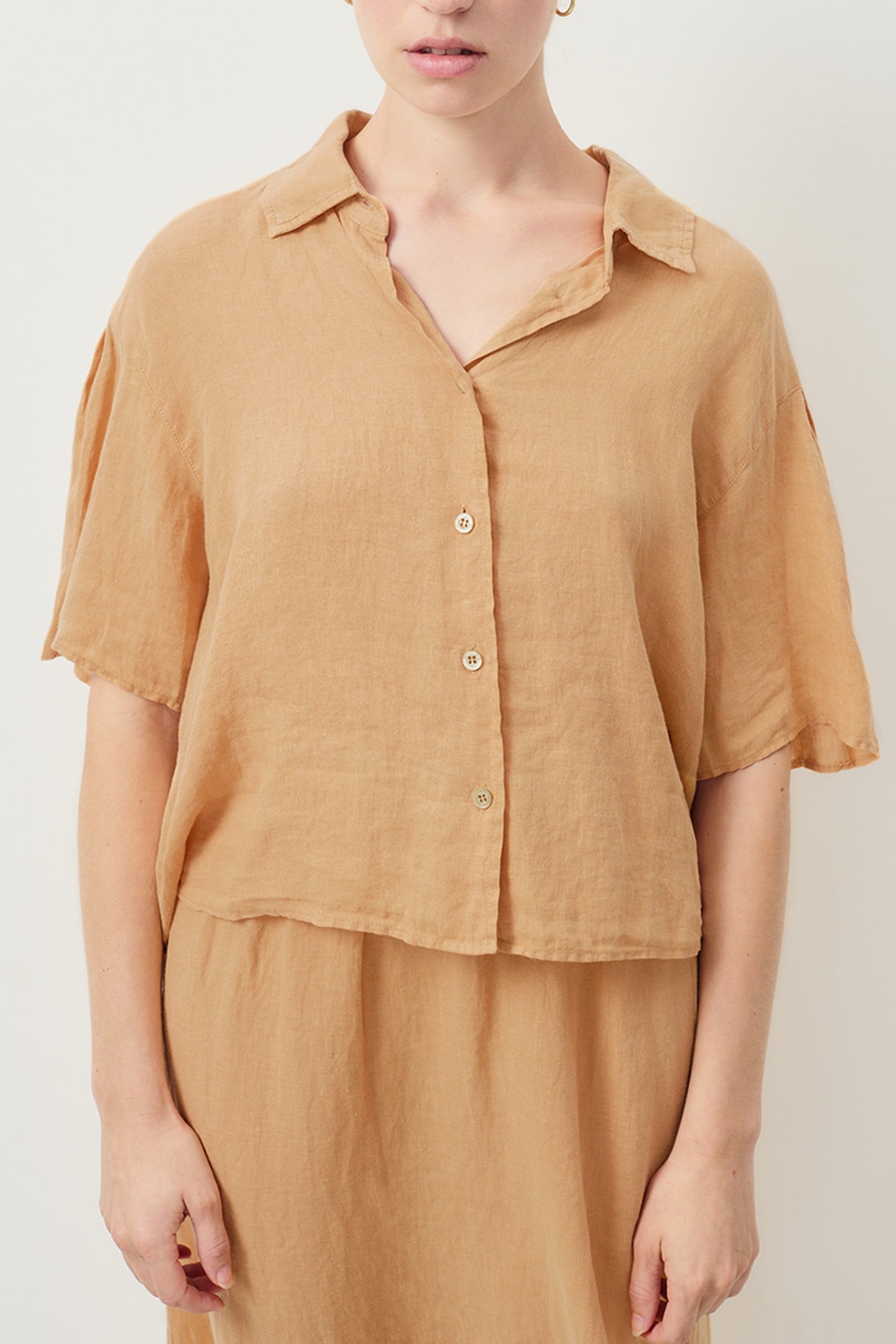 American Vintage Ivybo Shirt Noisette Maat: L | Overhemden Outlet | Dames | Beige