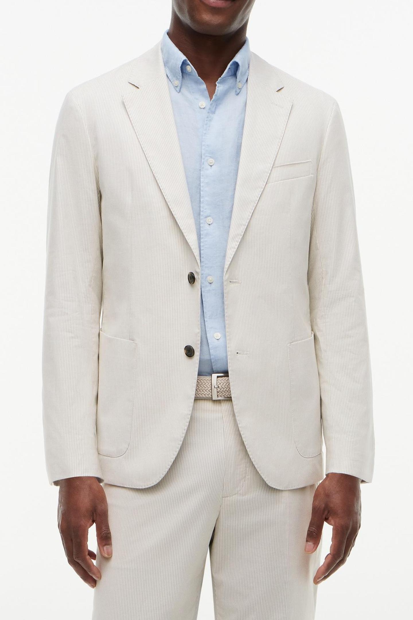 Tommy Hilfiger Dc Dobby Texture Blazer Sandalwood Maat: 52 | Blazers Outlet | Heren | Beige